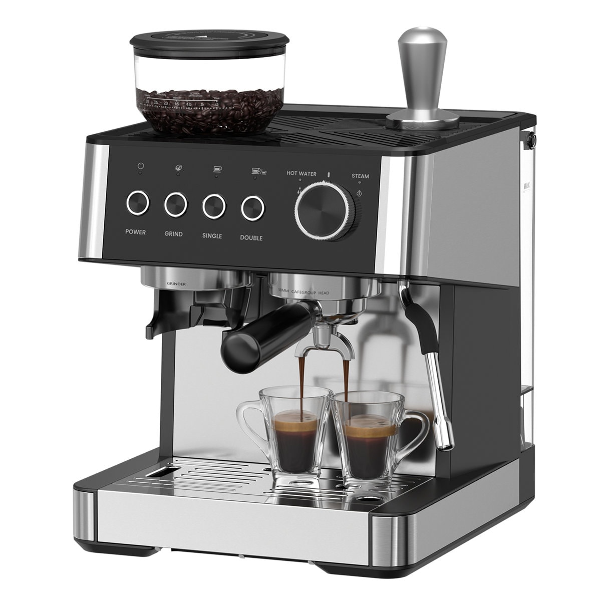 Antarctic Star LSAS-80431KCM0 20 Bar Espresso Maker with Grinder