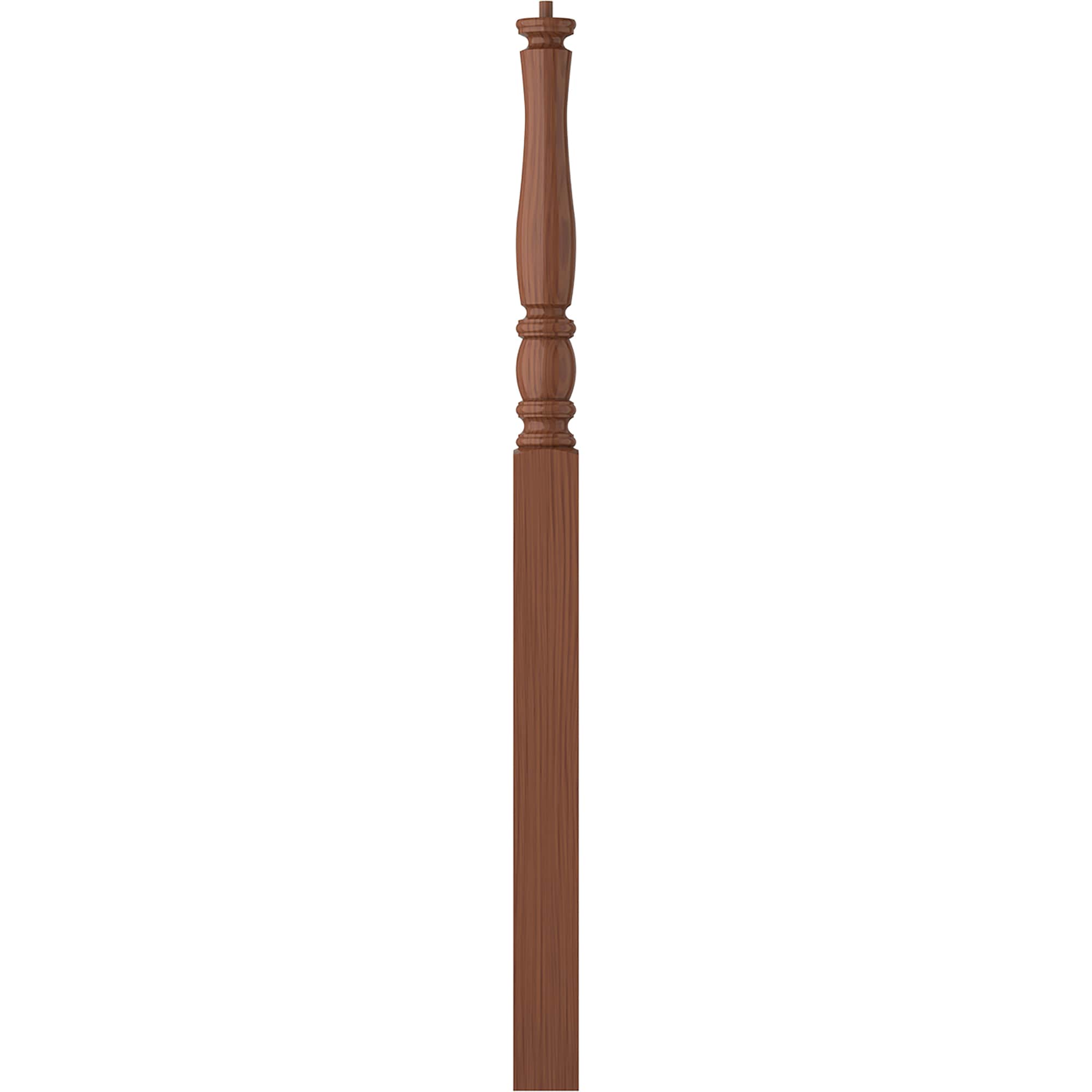 L.J. Smith Stair Systems LJP-3315-HC Briarcliffe 3.5-in x 58-in Unfinished Hemlock Intermediate Stair Newel Post