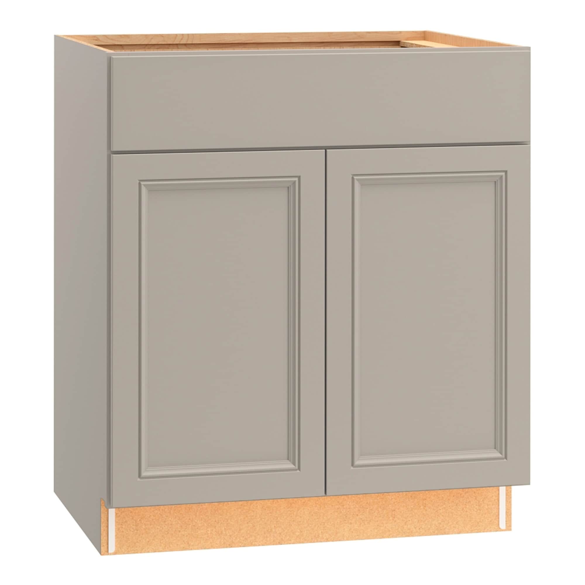 Diamond NOW G15 SB30B Wintucket 30-in W x 35-in H x 23.75-in D Cloud Gray Sink Base Fully assembled Cabinet Recessed Panel Square