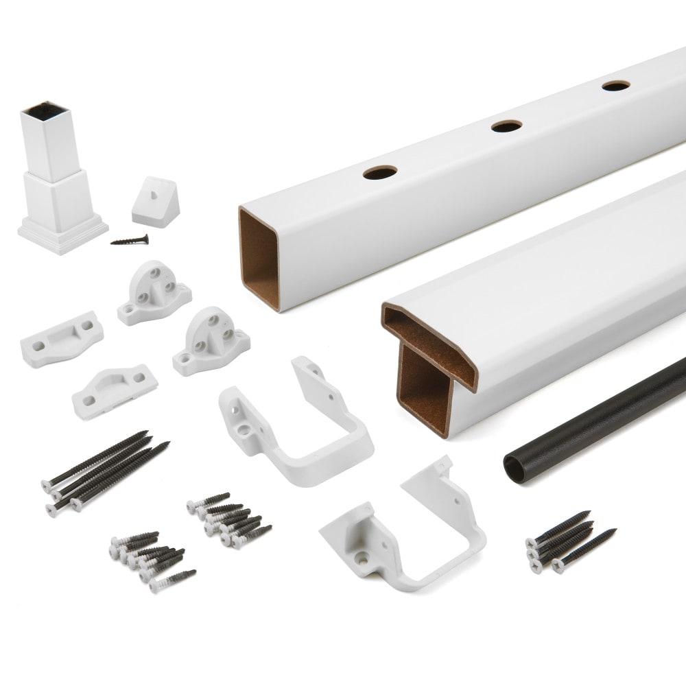 Trex WTRD0636SSELTRK Select 6-ft x 36-in Classic White Composite Deck Stair Rail Kit