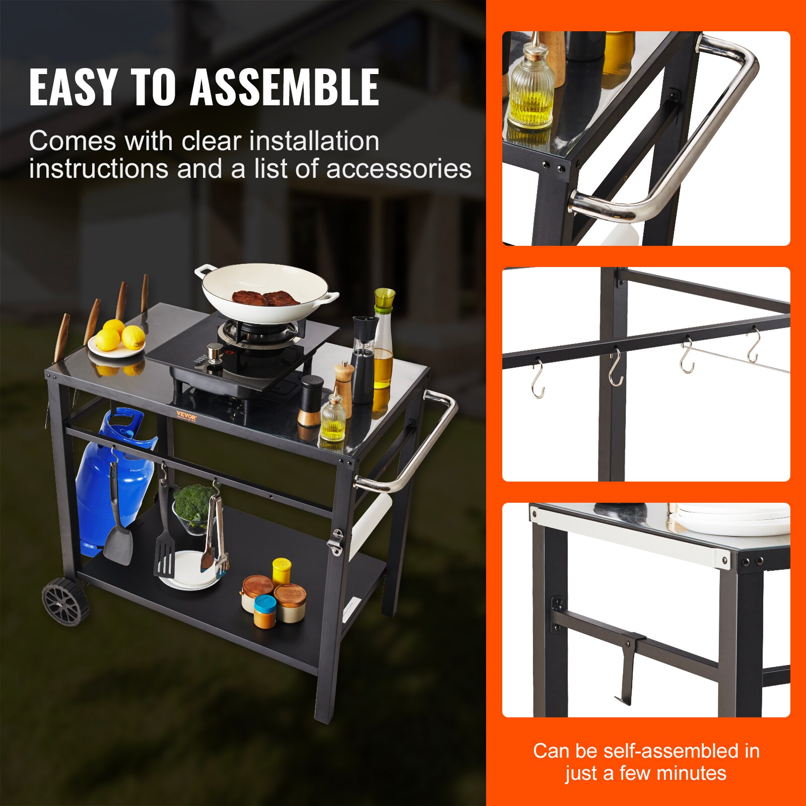 VEVOR JSHWBCTC85551FX8BV0 Grill-Carts-Grill-Stands - View #7