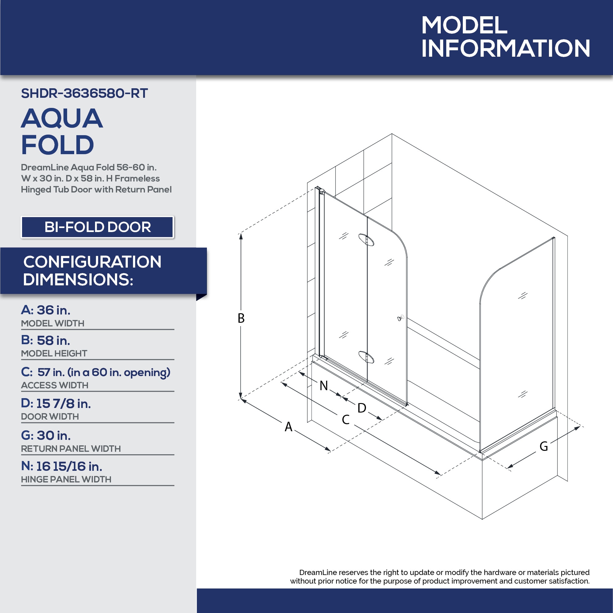 DreamLine SHDR-3636580-RT-01 Bathtub-Doors - View #15