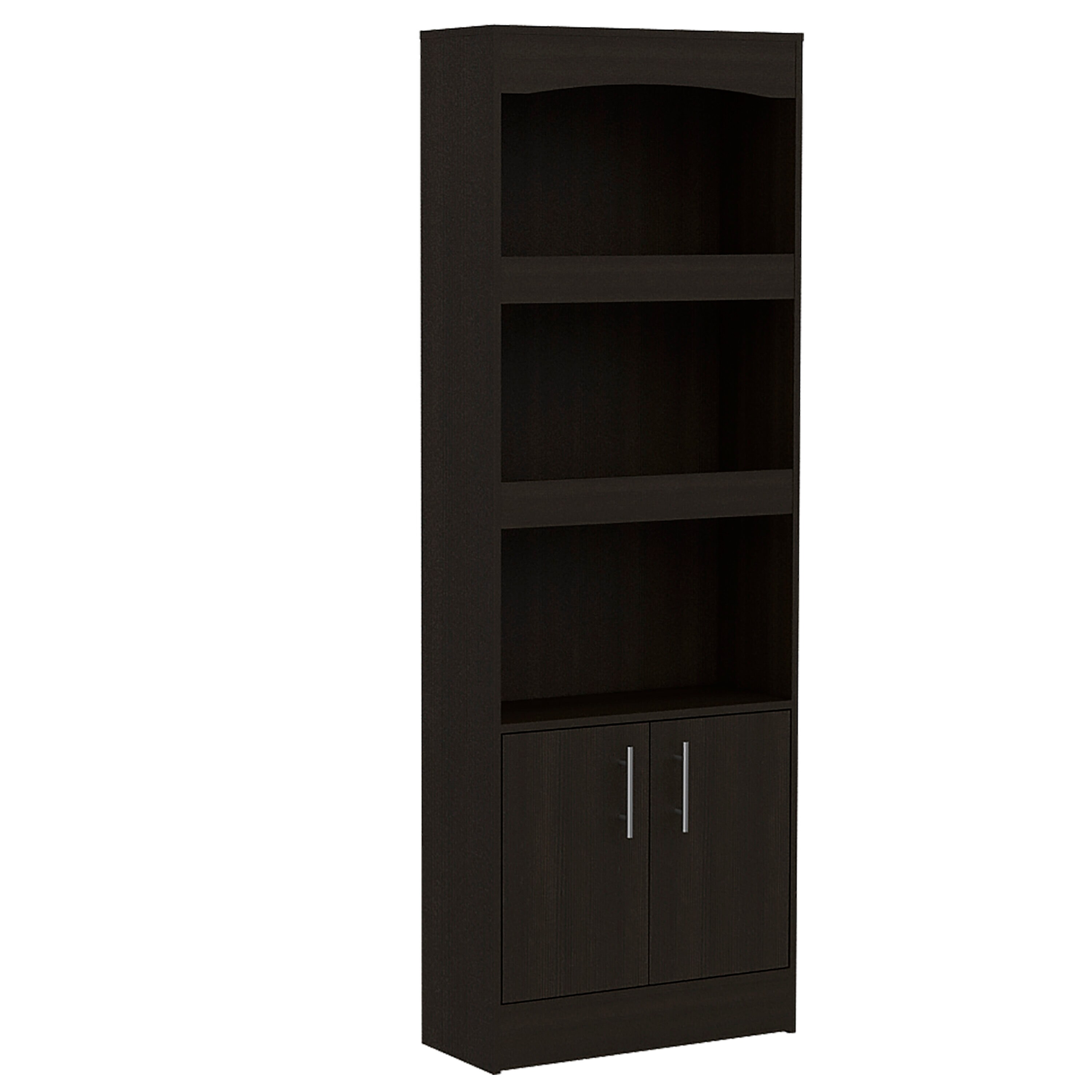 Blisstyle Bookcase Denver Metal Hardware Black Wengue Finish Bookcase ...