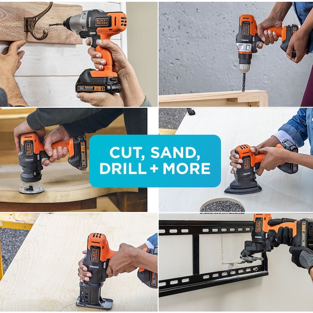 BLACK+DECKER 6-Tool Power Tool Combo Kit with Hard Case (1-Battery Included  and Charger Included) in the Power Tool Combo Kits department at