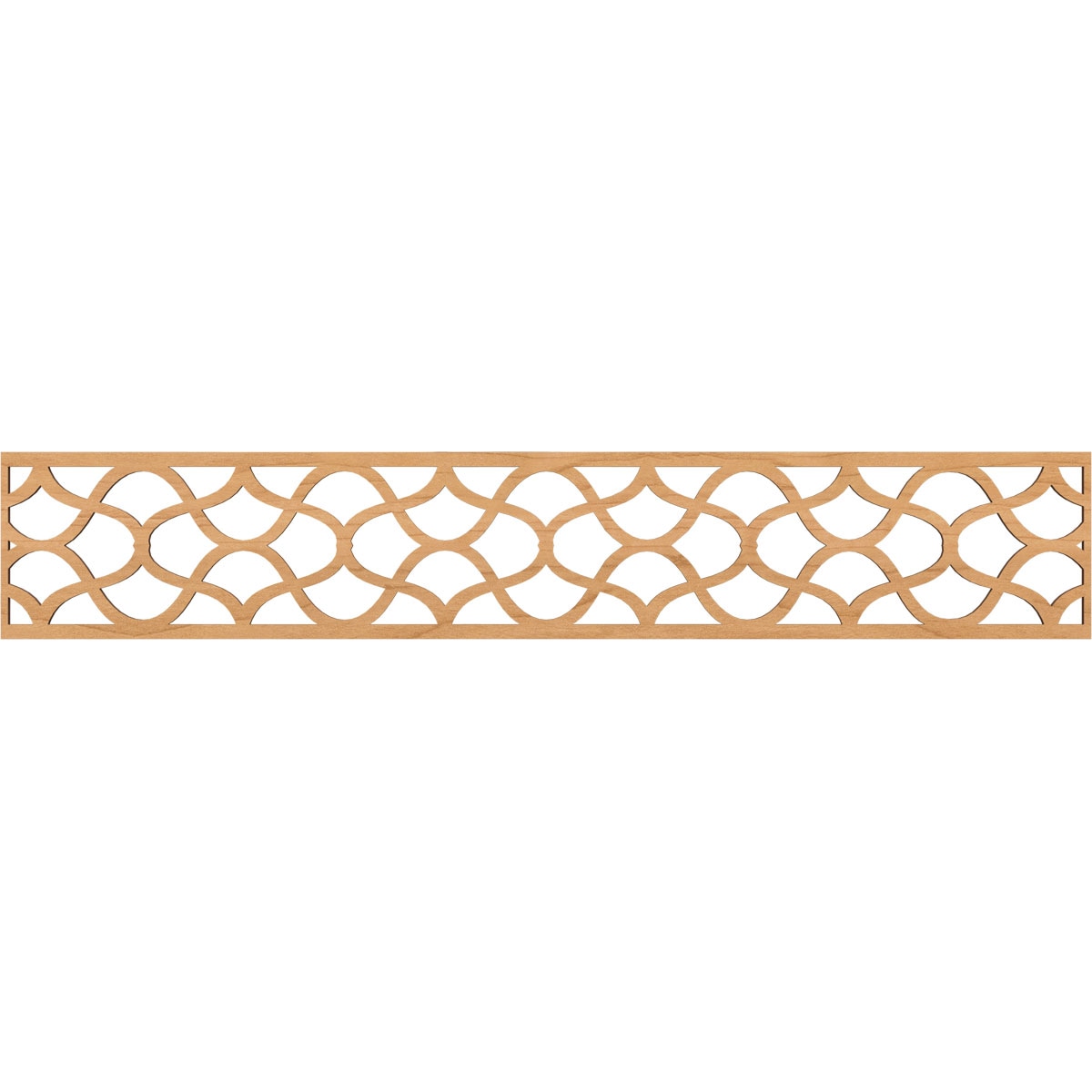 Ekena Millwork MLDA08X46RSTMA Resort Fretwork Flat Trim 8-in x 3.89-ft Maple Brown Unfinished 2156862 Pierced Wall Panel Moulding