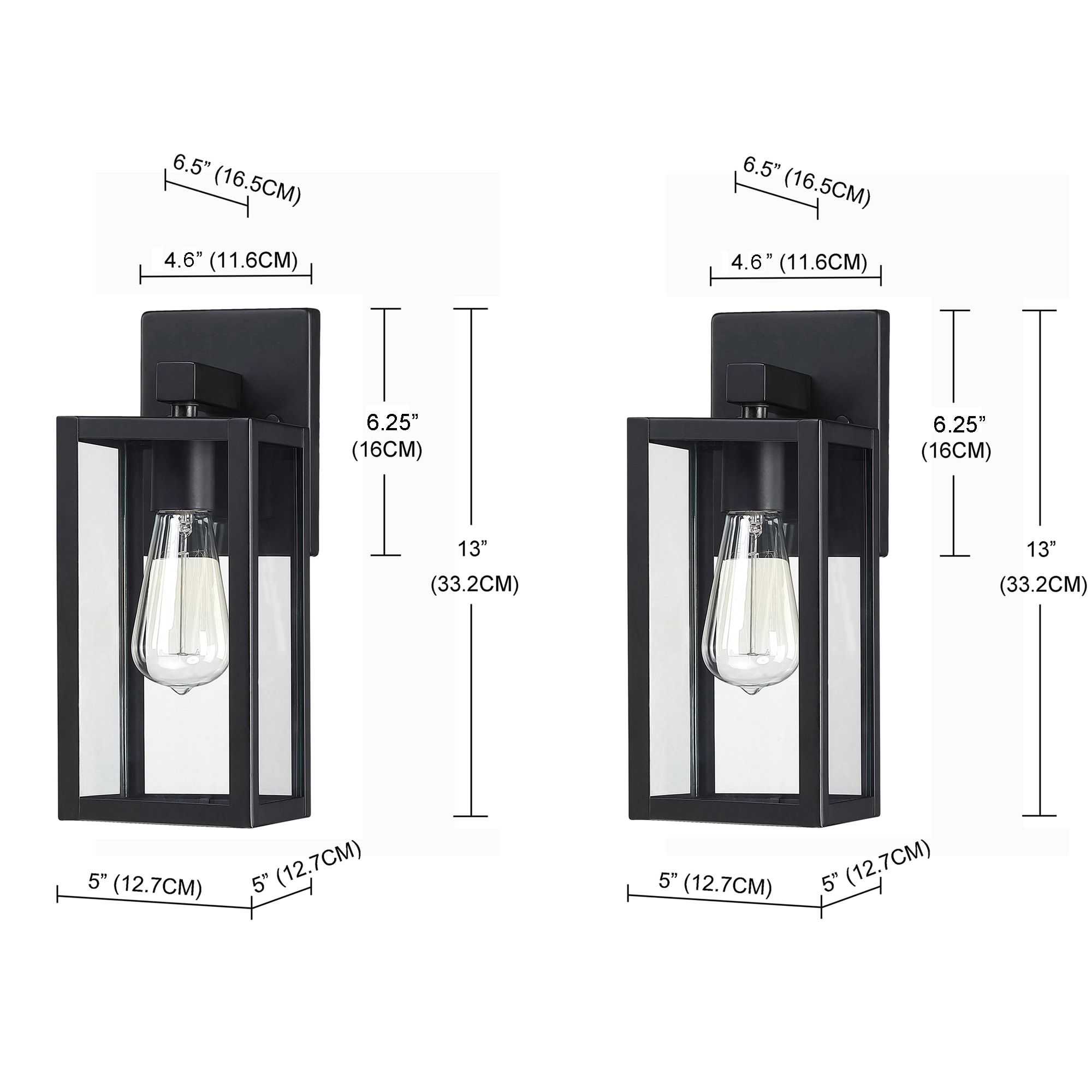 Hukoro OF87702-BK Outdoor-Wall-Lighting - View #2