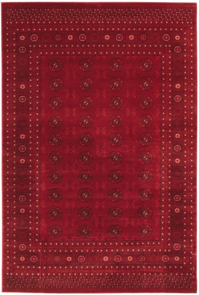 ECARPETGALLERY 303860 Bokhara 5 x 8 (ft) Loomed Polypropylene Black, cream and red Rectangular Indoor Bohemian/Eclectic Area rug