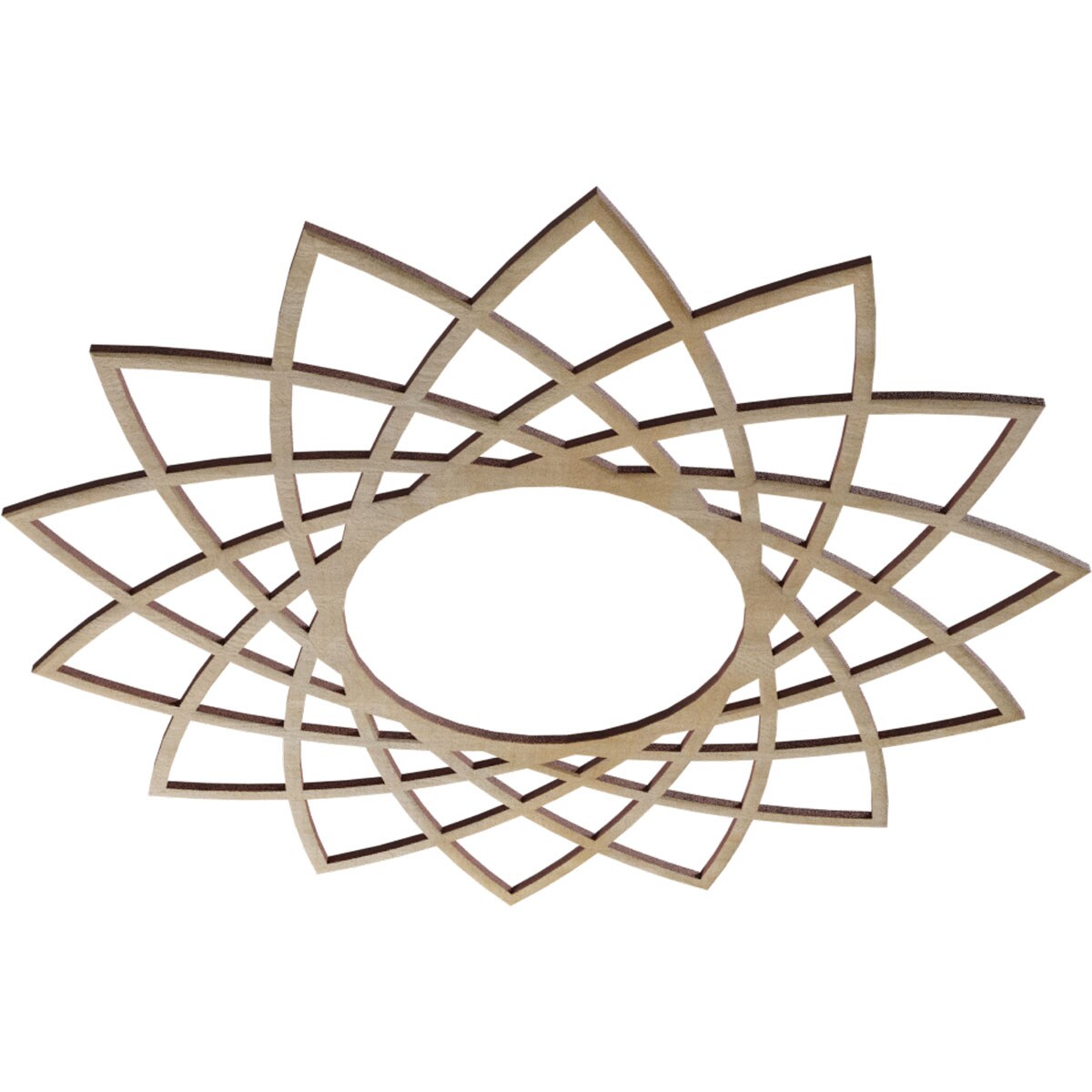 Ekena Millwork CMWP22X22X0375EAHI Ceiling-Medallions - View #2