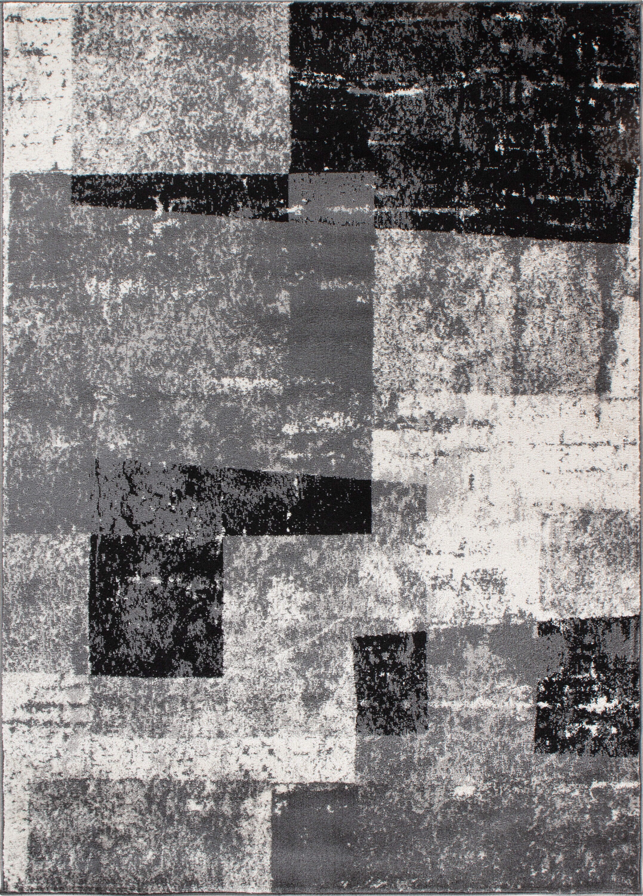 7' x 10' Outdoor Rug Distressed Black - Threshold™