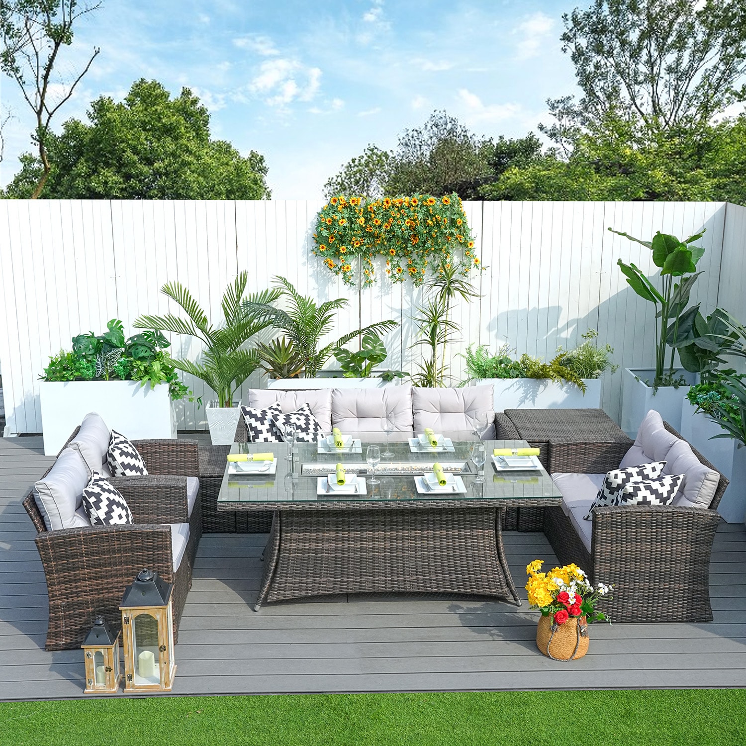 Direct Wicker DWG-1506R-BR Patio-Conversation-Sets - View #3
