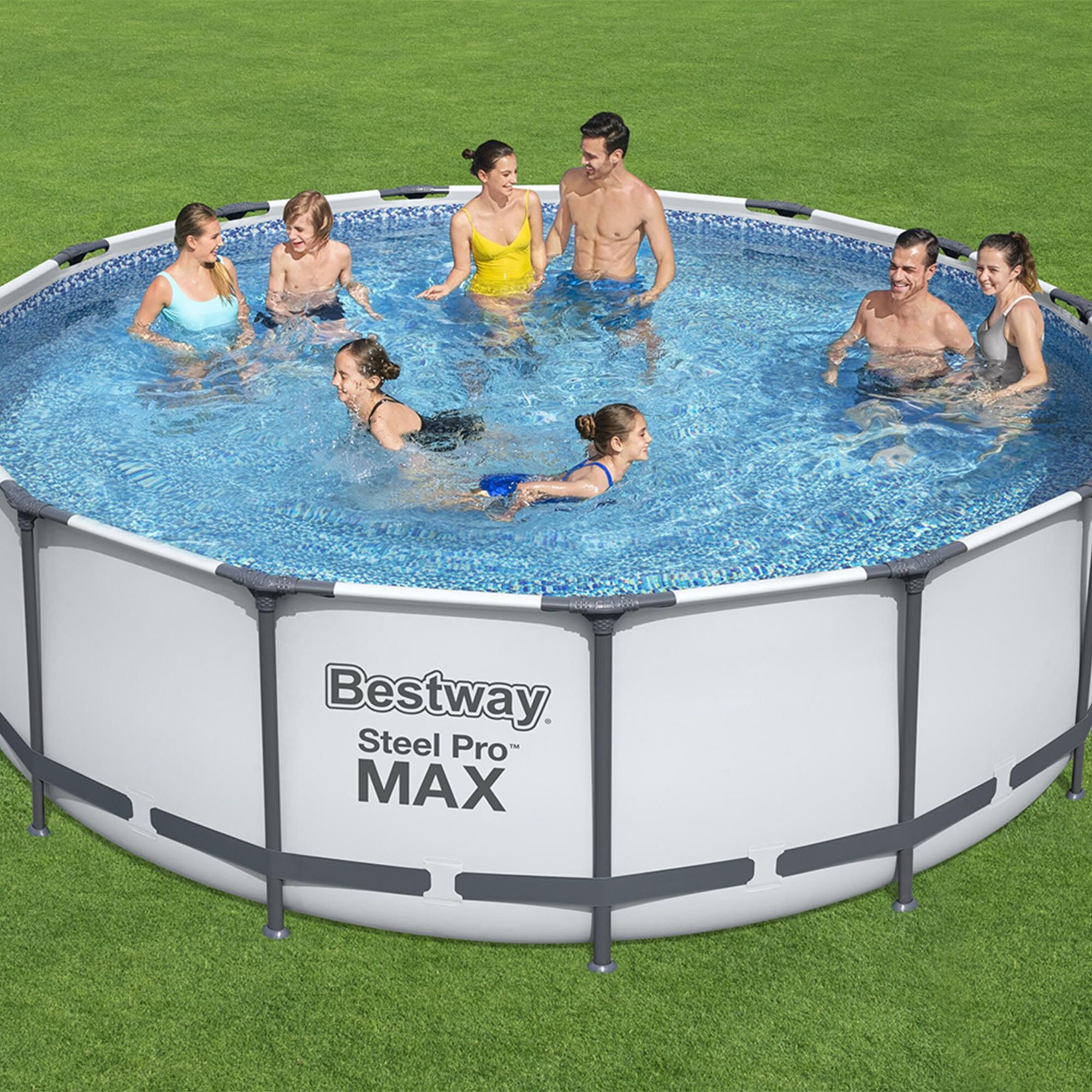 Bestway Steel Pro Max 15-ft X 15-ft X 48-in Steel Wall Panels Round 