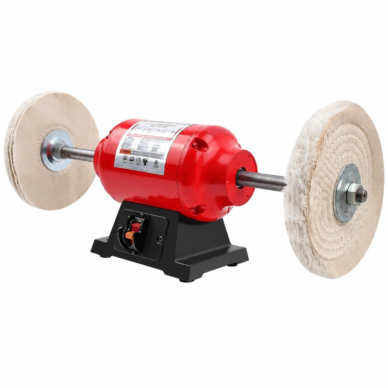 KHKFY  Bench Buffer Polisher Motor with 8 Inch Dual Buffing Wheels High Speed Benchtop Polishing Machine for Jewelry Metal Wood Plastic Knife