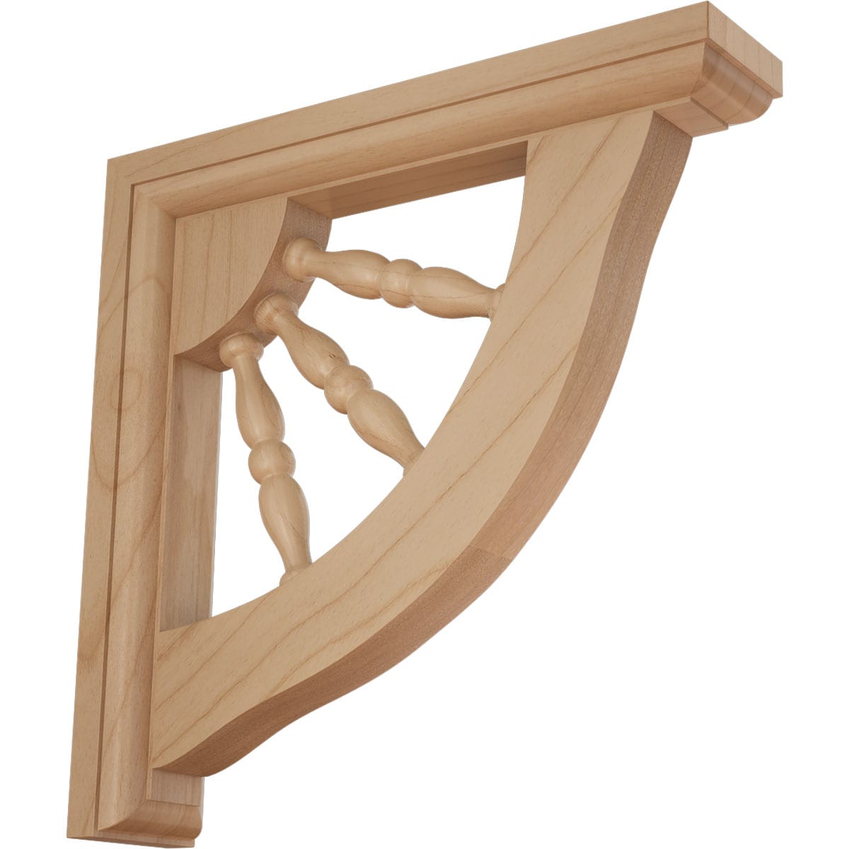 Ekena Millwork BKT01X07X07ADAL Wheel 1-1/2-in x 7-in x 7-in Alder Wood Standard Bracket
