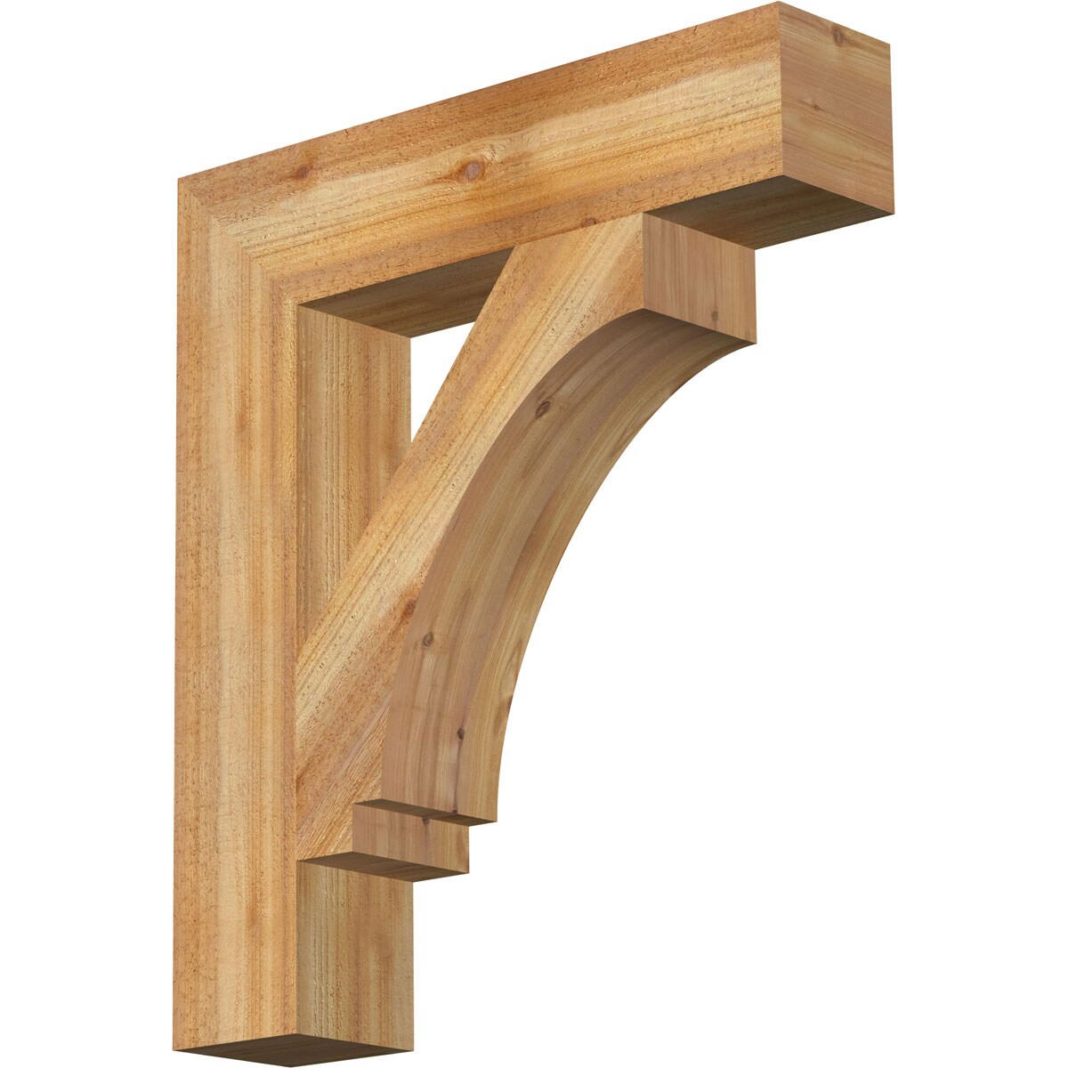 Ekena Millwork BKT06X28X32IMP05RWR Imperial Block Rough Sawn 6-in x 28-in x 32-in Western red cedar Brown Wood Standard bracket