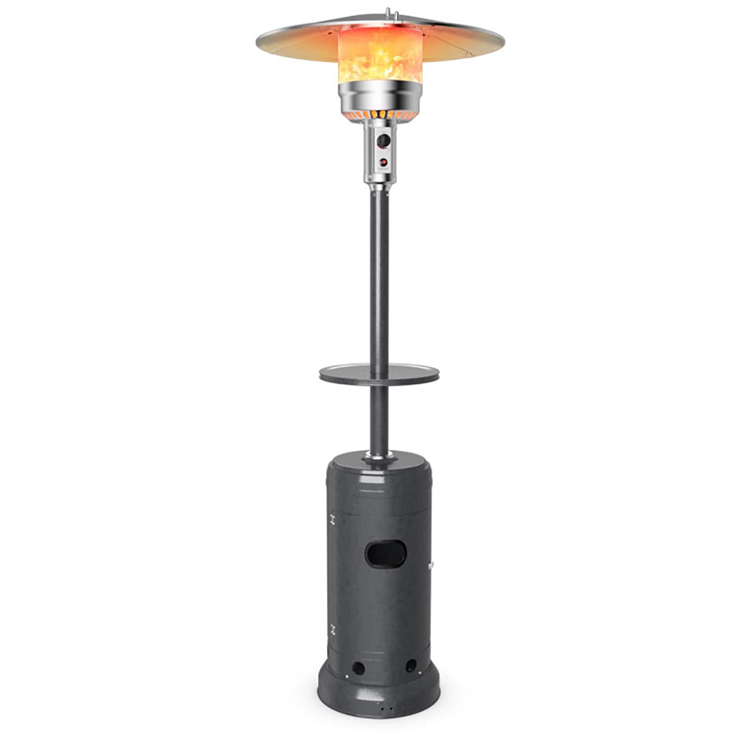 GZMR GZ-A01HW8GR 48000 -BTU Gray Steel Floorstanding Liquid propane Patio Heater