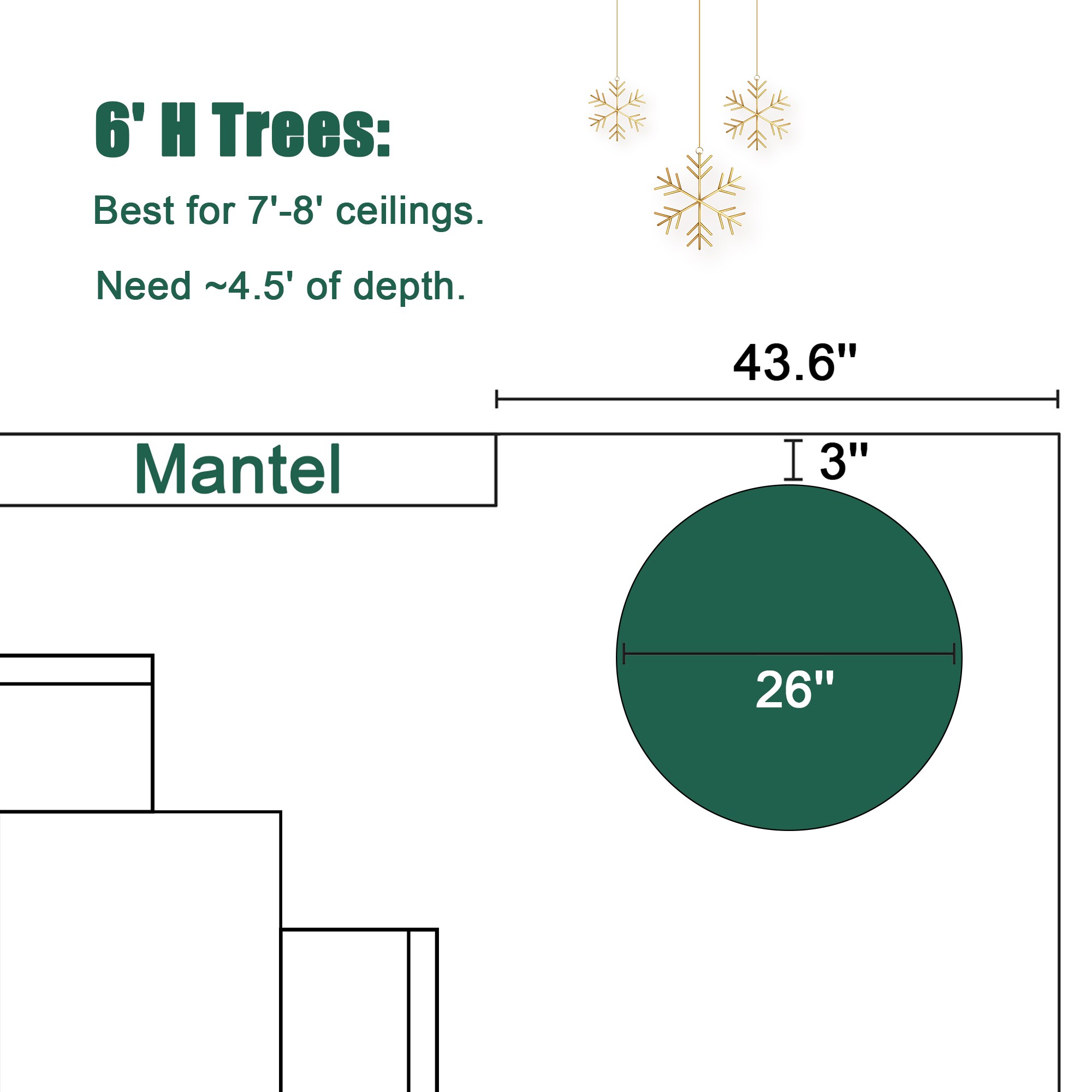 LuxenHome WHAP1781 Artificial-Christmas-Trees - View #14