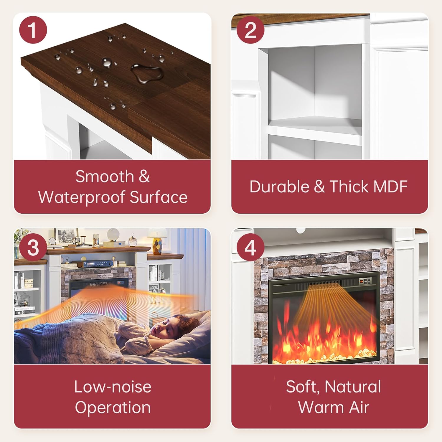 AOXUN H21015BR+H20015 Electric-Fireplaces - View #5