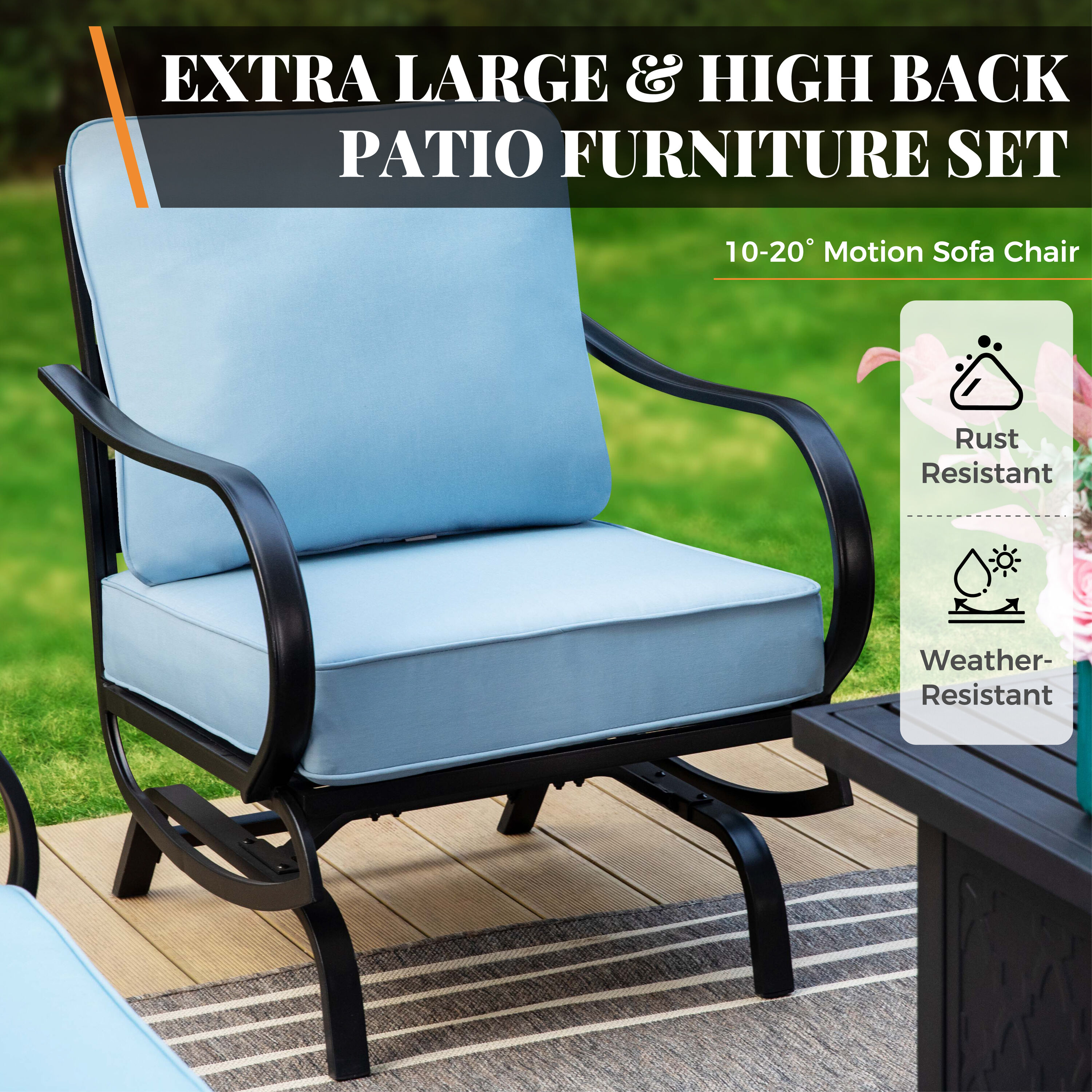 Sunshine Valley CP001-03-5-BL Patio-Conversation-Sets - View #7