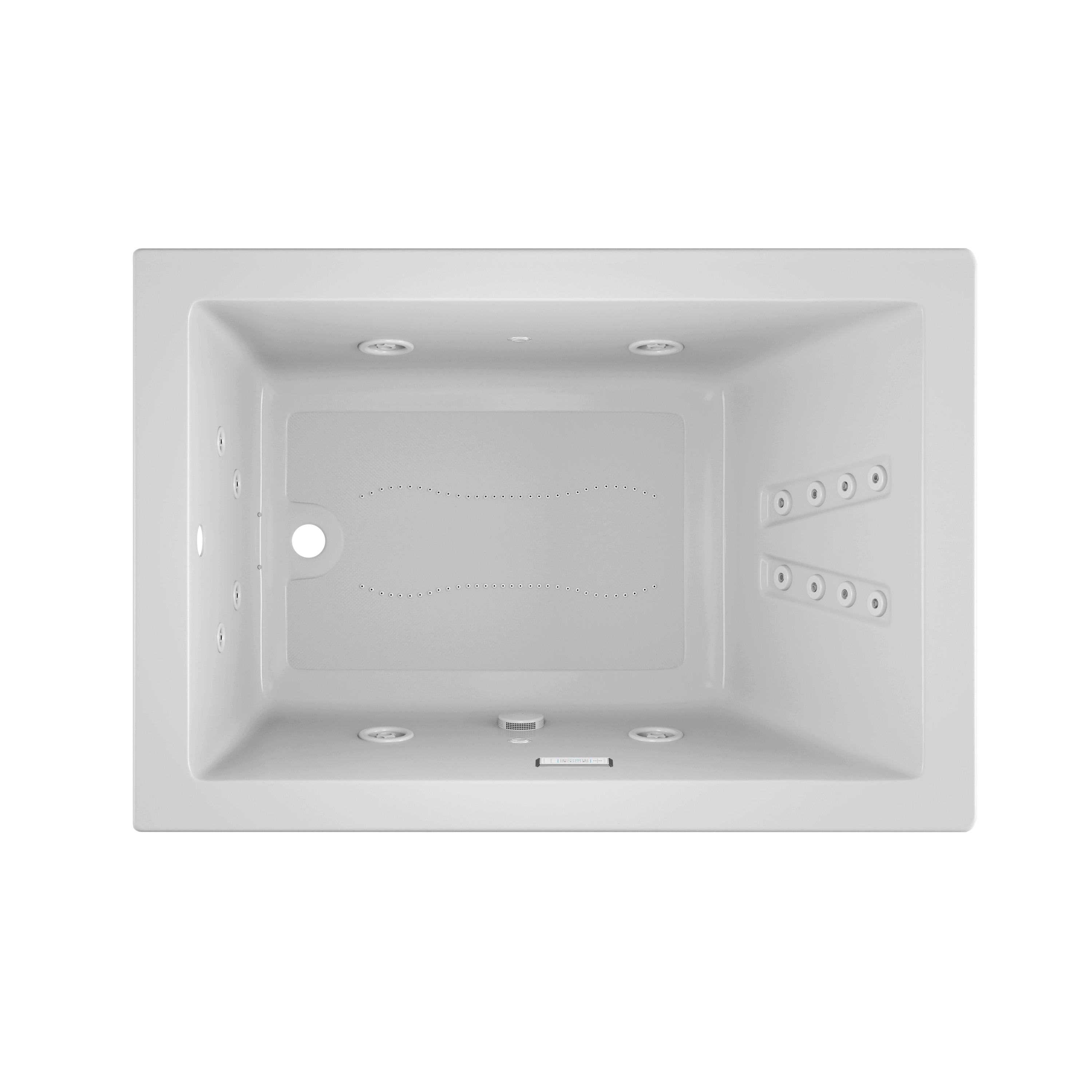 Jacuzzi MT25959 SOLNA 42-Inches x 60-Inches White Acrylic Rectangular Drop-in and undermount Whirlpool and air bath combination tub ( Right Drain )