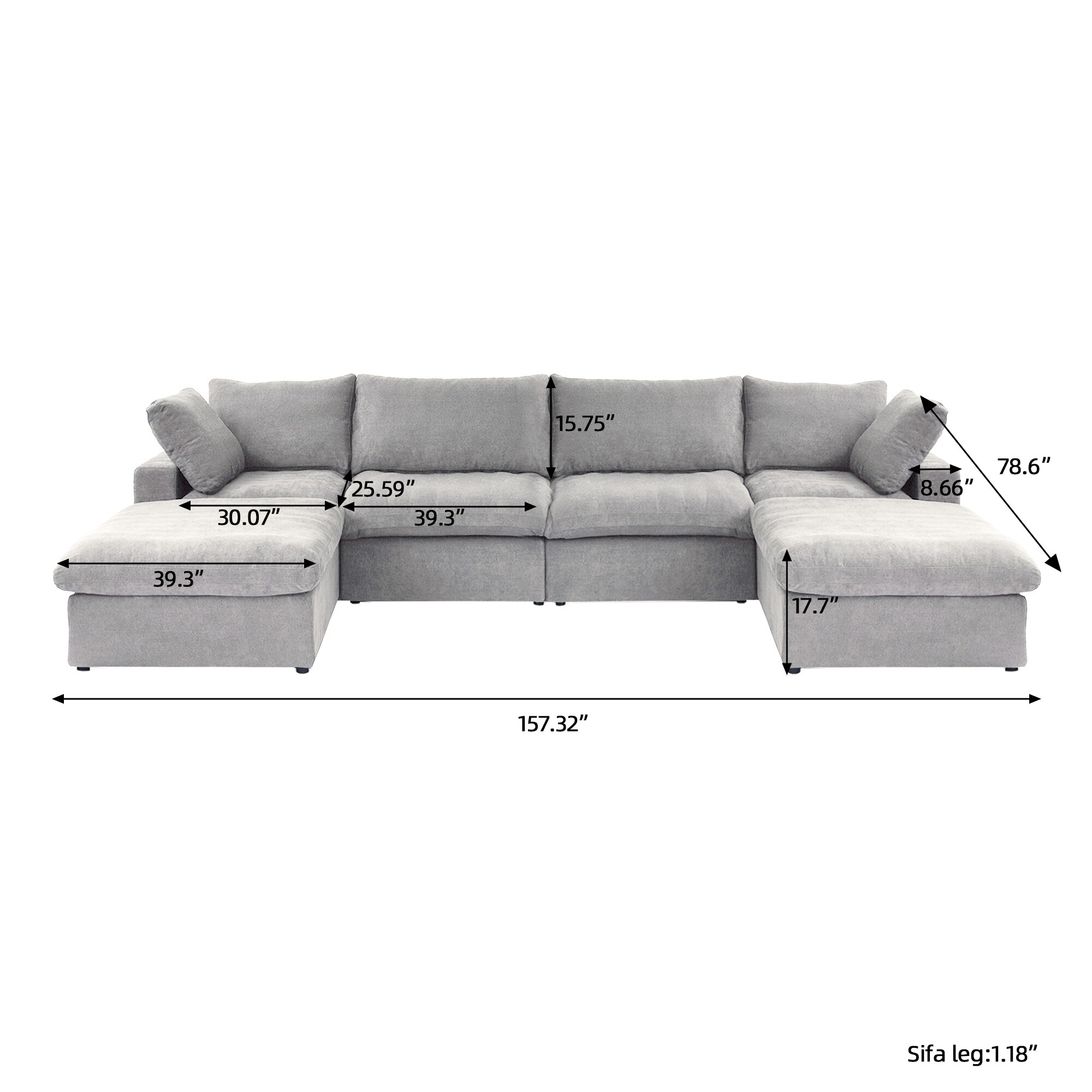 BuotiqHom DH-S4+2-121LG Sofas-Loveseats - View #2