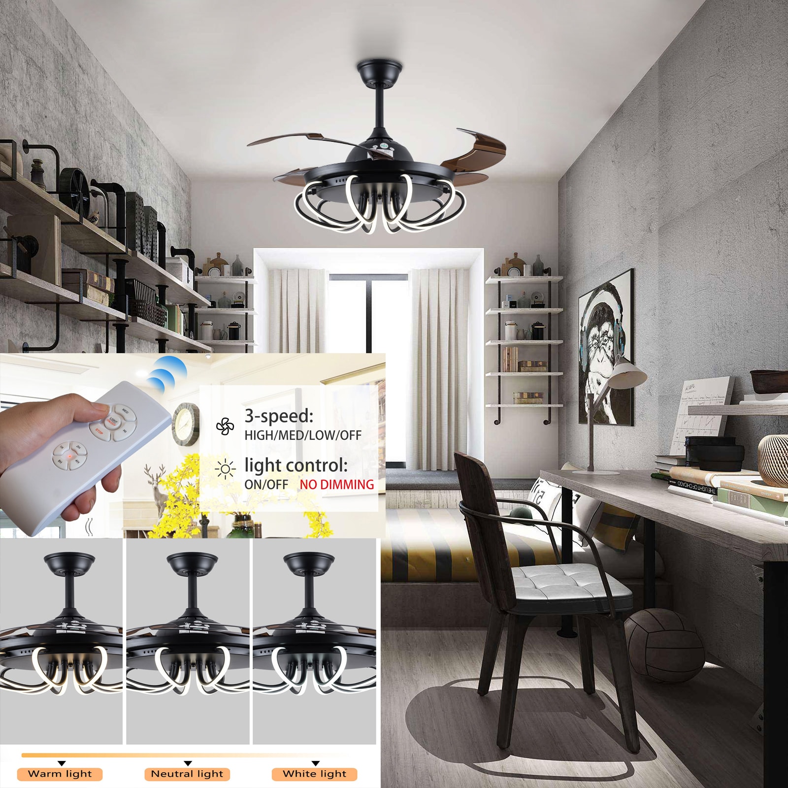 Oukaning HG-HCX-2320 Ceiling-Fans - View #2