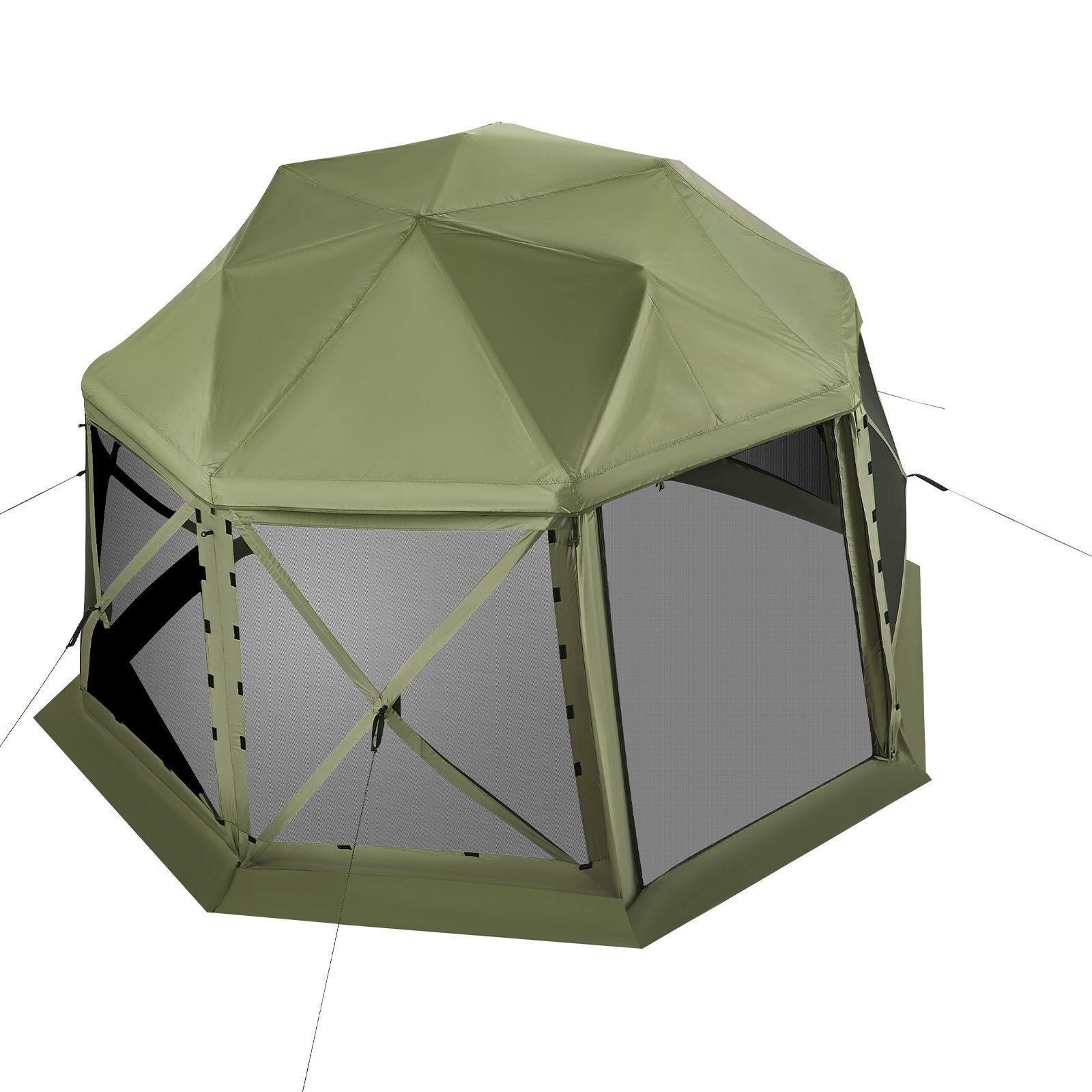 Mecale 13 ft x 13 ft 13-Sided Spherical Pop-Up Gazebo Tent for 10-12 Persons with UV50+ Awning
