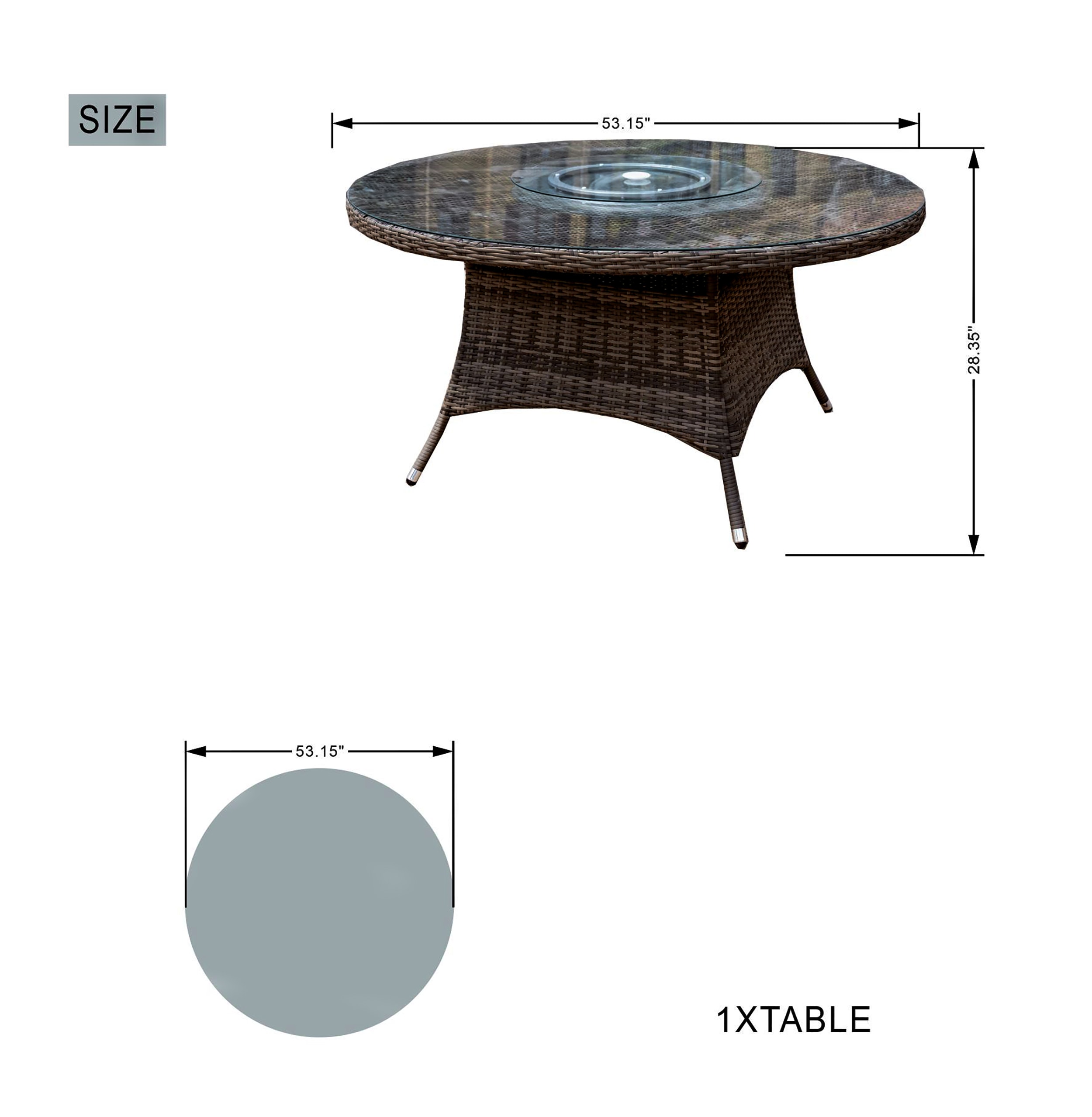 Moda Furnishings CMAD-1709-BR Patio-Dining-Sets - View #3