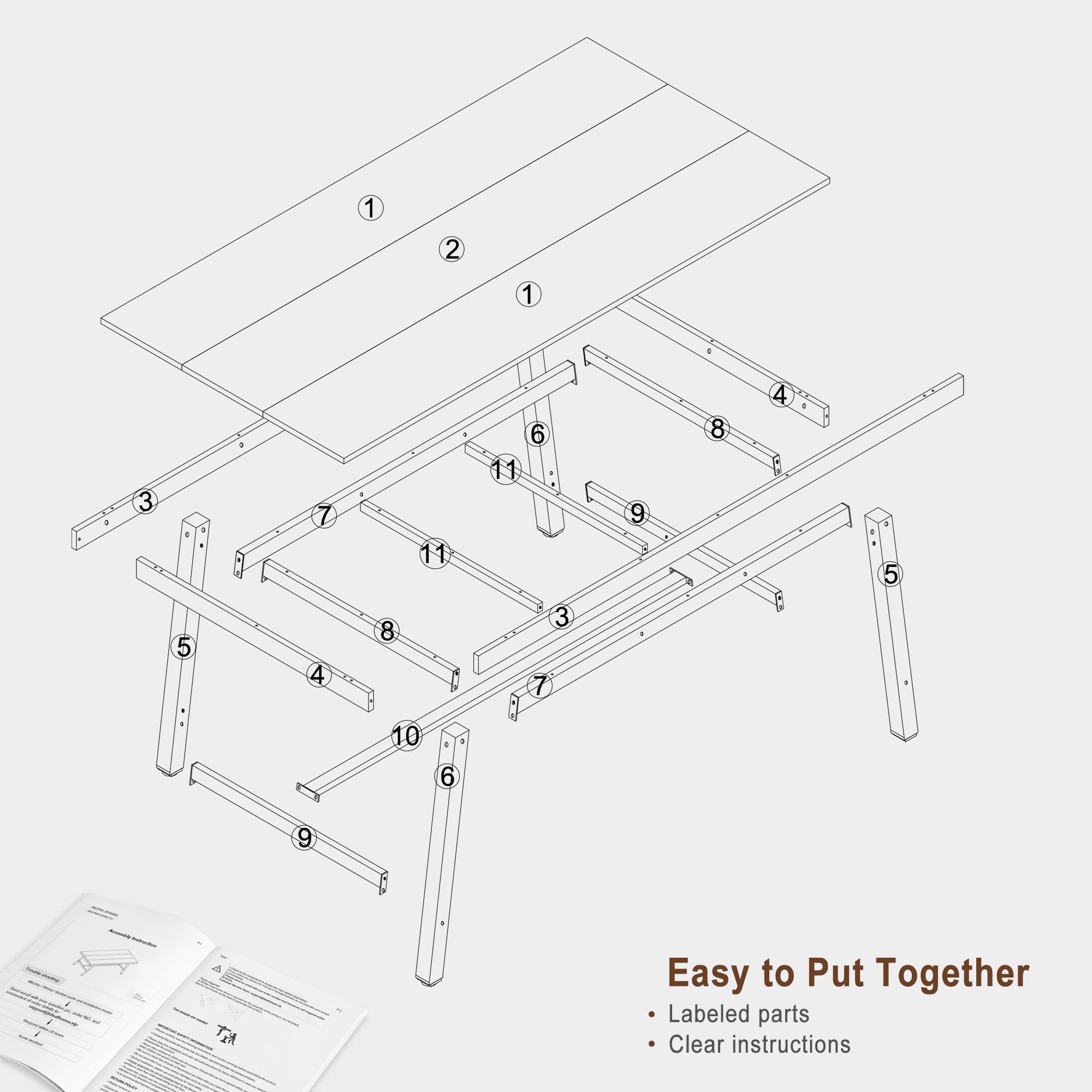 Aoile XH26081060 Dining-Tables - View #4