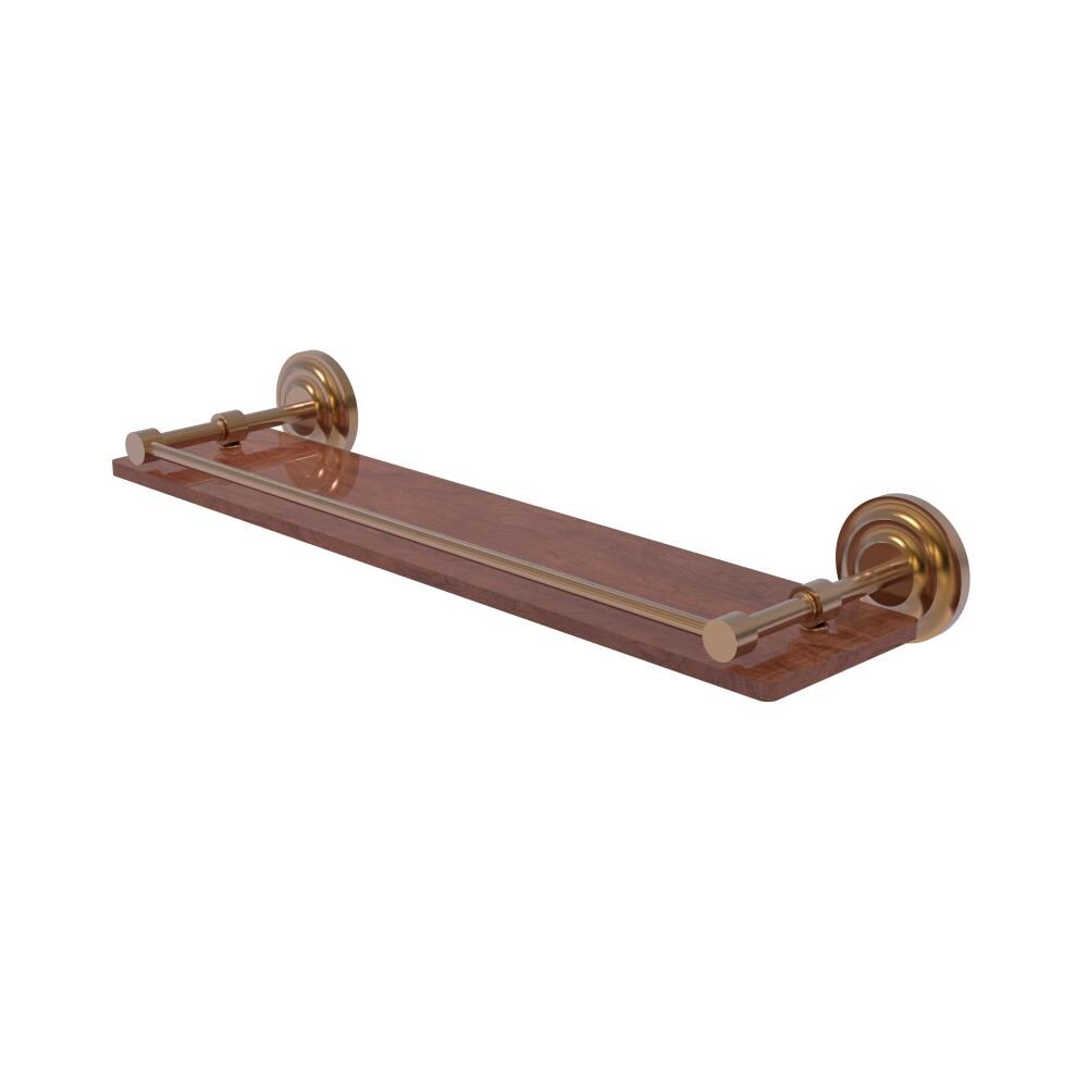 Allied Brass QN-1-22-GAL-IRW-BBR Que New Brushed Bronze Wall mount Bathroom Shelf ( 22-in x 3-in x 5-in )