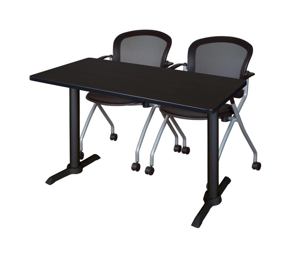 Regency MTRCT4824MW23BK Training Brown 4-Person Training Table (48-in W x 29-in H)