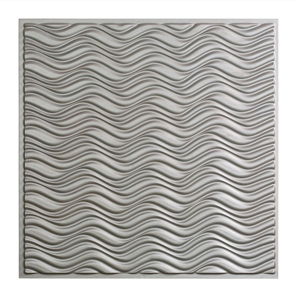 Fasade 2-ft x 2-ft Current Matte White PVC Drop Ceiling Tile (5-Pack, 20-sq ft / Case)