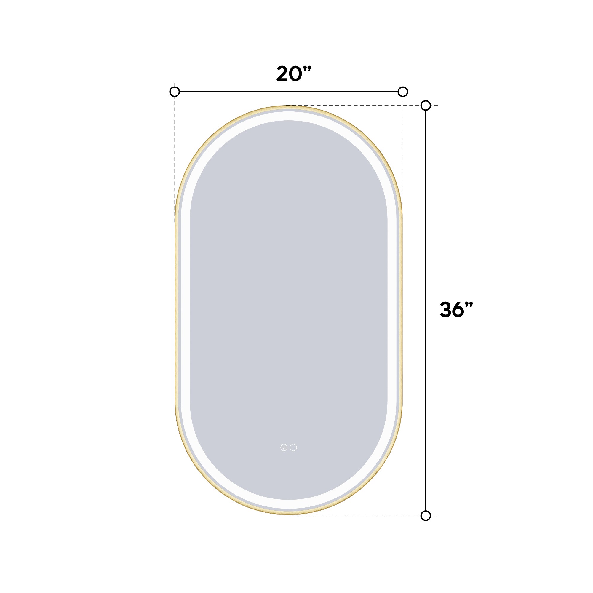 CALVON RC9-OR2036BG Framed-Bath-Mirrors - View #3
