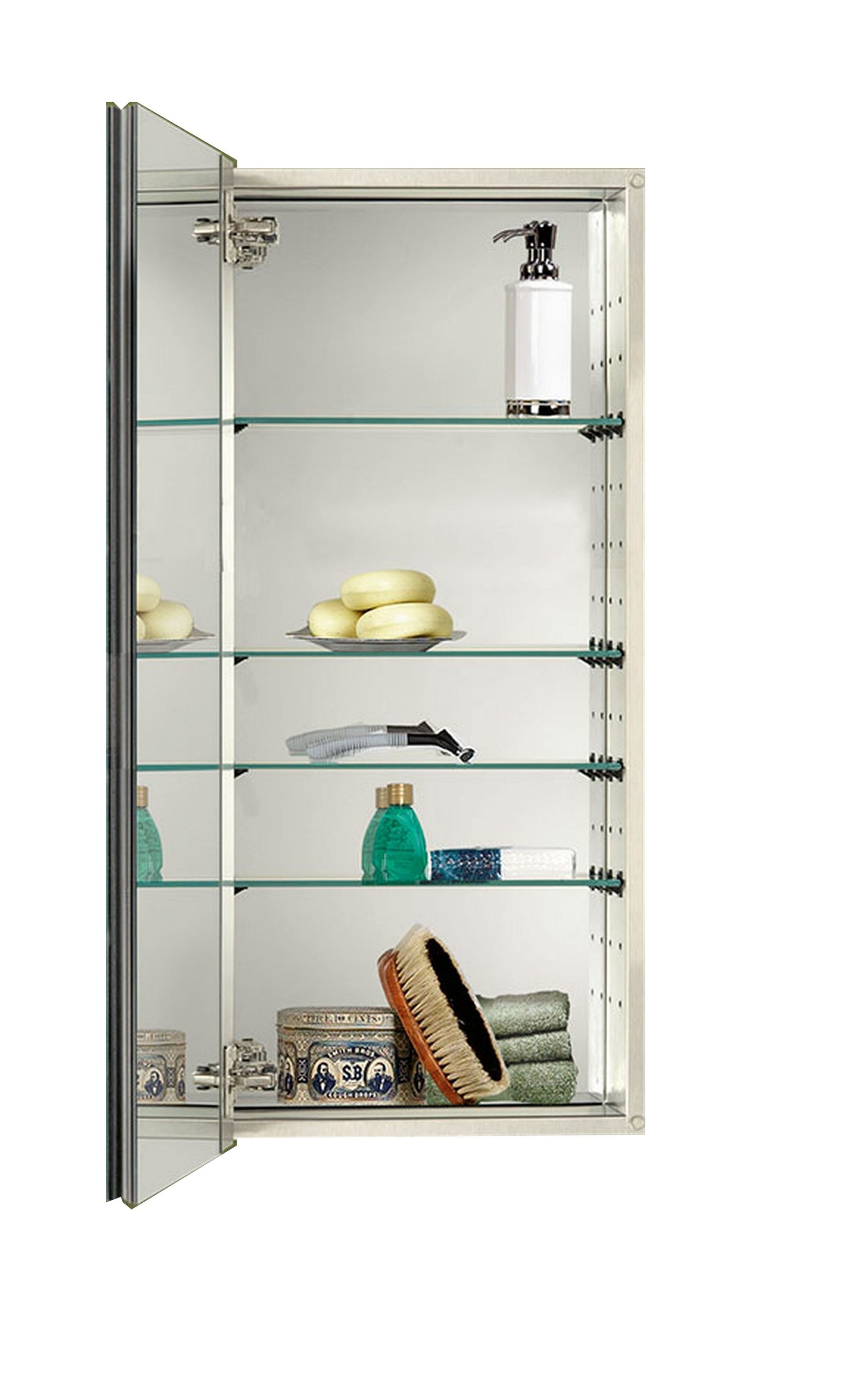 S-Cube 16 x 26 Recess Mount Steel Shelves Medicine Cabinet