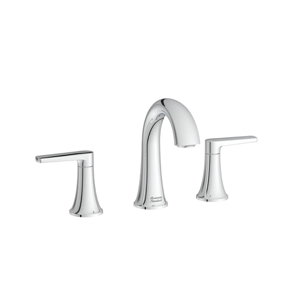 American Standard 7429801.002 Becklow Polished Chrome Widespread 2-handle Mid-arc Residential Handle Bathroom Sink Faucet with Drain