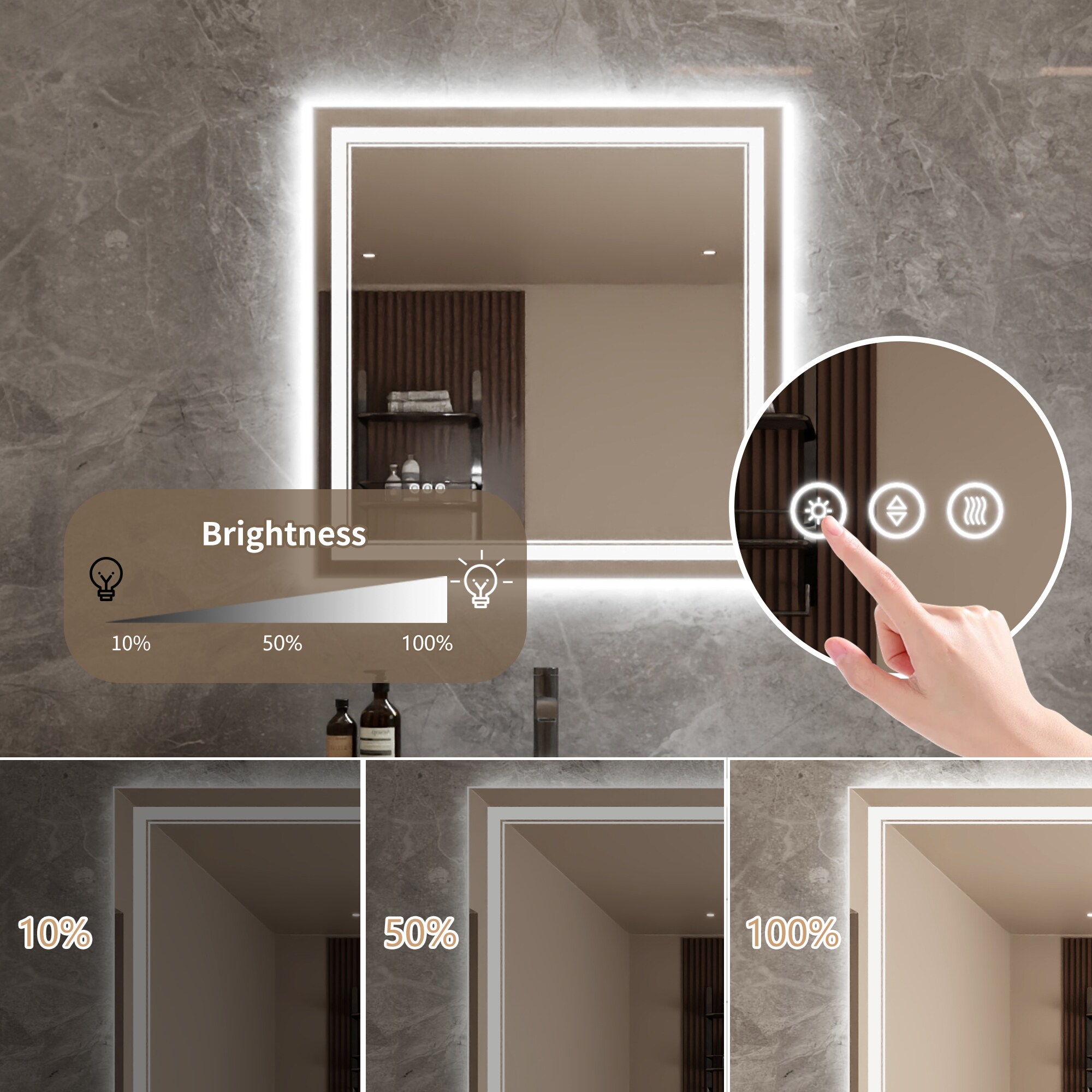Bayfeve BFXB-10S3636-MIR Framed-Bath-Mirrors - View #10
