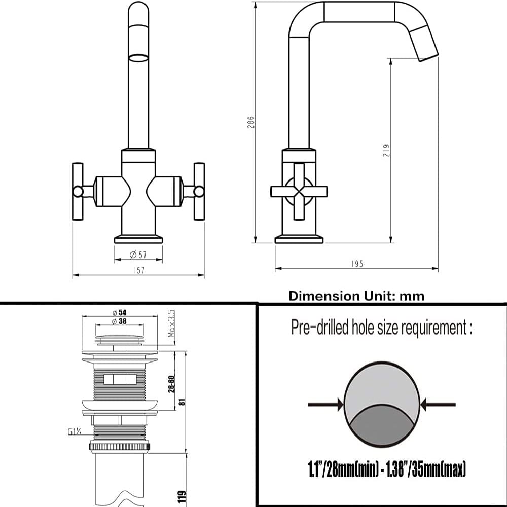 Phiestina LWSGF002-10-BG Lavatory-Faucets - View #6