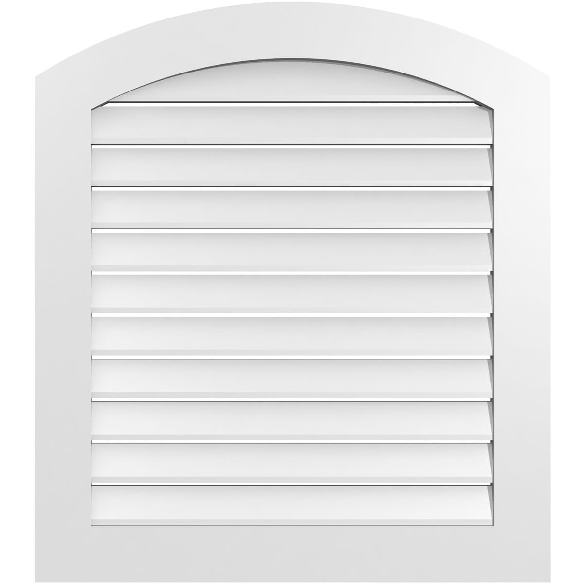 Ekena Millwork GVPAR32X3601SF 32-Inches x 36-Inches Off-white Round top PVC Gable Louver Vent