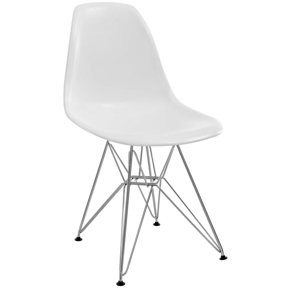 Modway EEI-179-WHI Paris Contemporary/Modern Dining Side Chair (Metal Frame)
