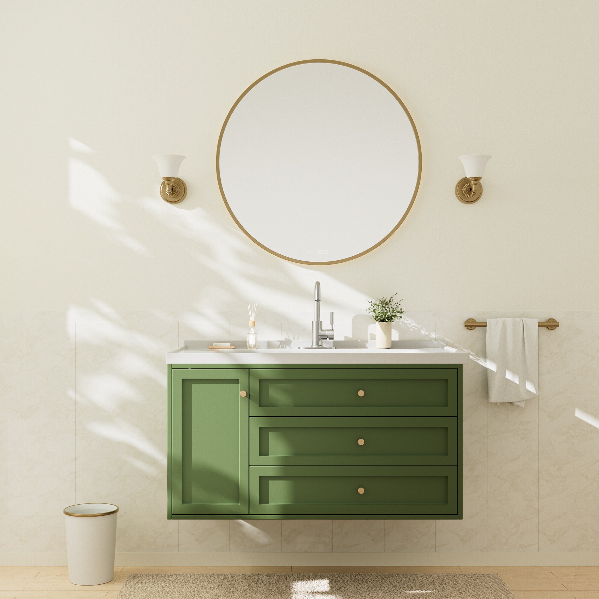 Brushed Nickel Single-Handle Bathroom Faucet with Metal Drain
