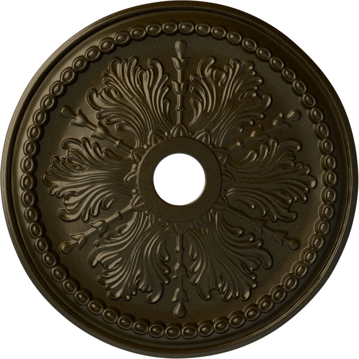 Ekena Millwork CM27WIGGS Winsor 27.5-in W x 27.5-in L Painted Green Gold Polyurethane Whole Ceiling Medallion
