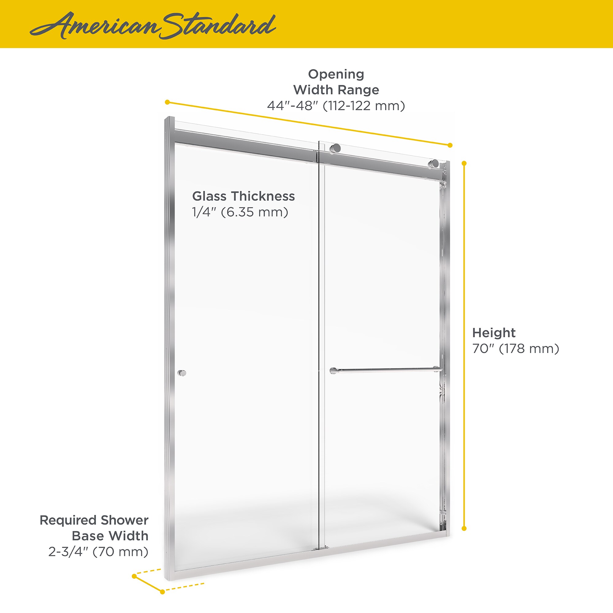 American Standard AM00821400.006 Shower-Doors - View #2