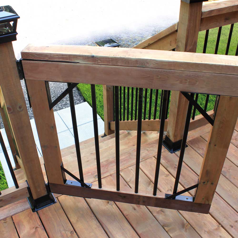 Heavy-Duty Black Steel Gate Hardware Kit