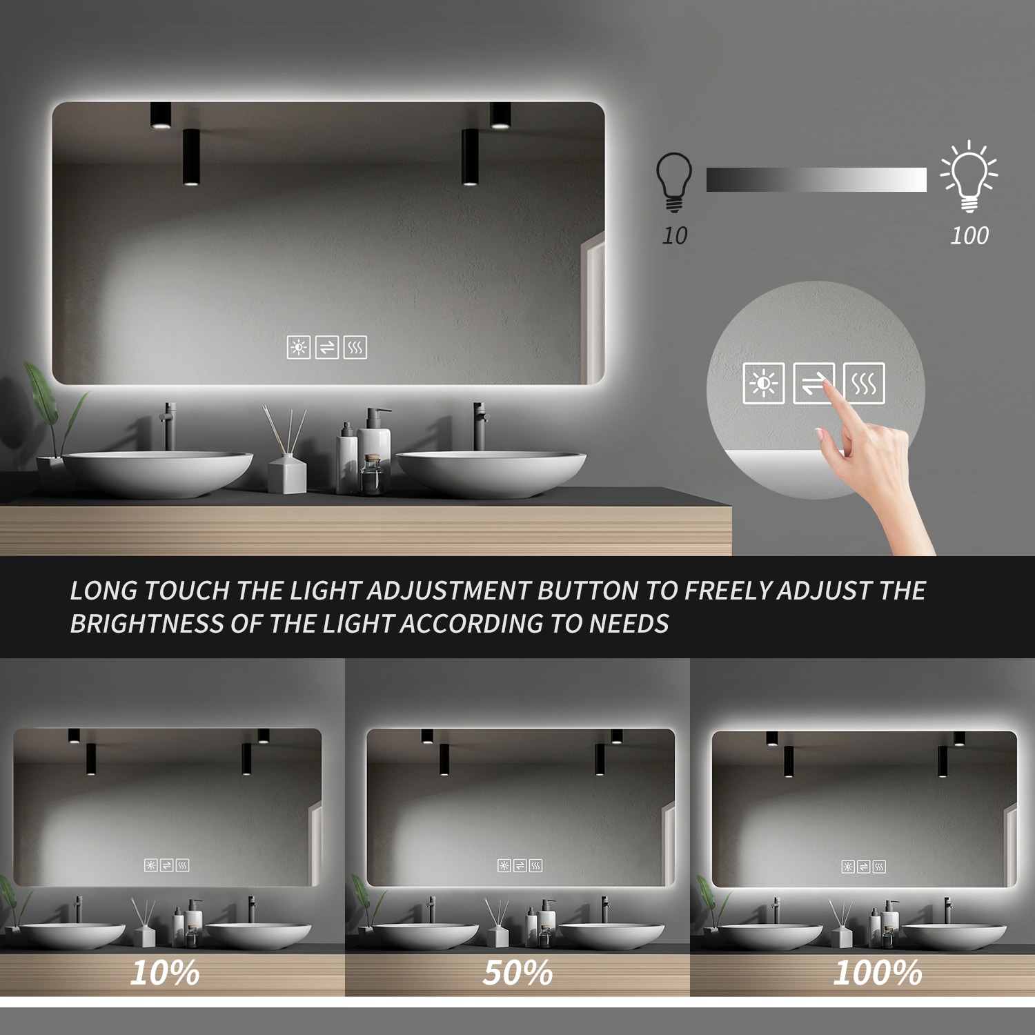 ToolCat SF1-11-YT Framed-Bath-Mirrors - View #8