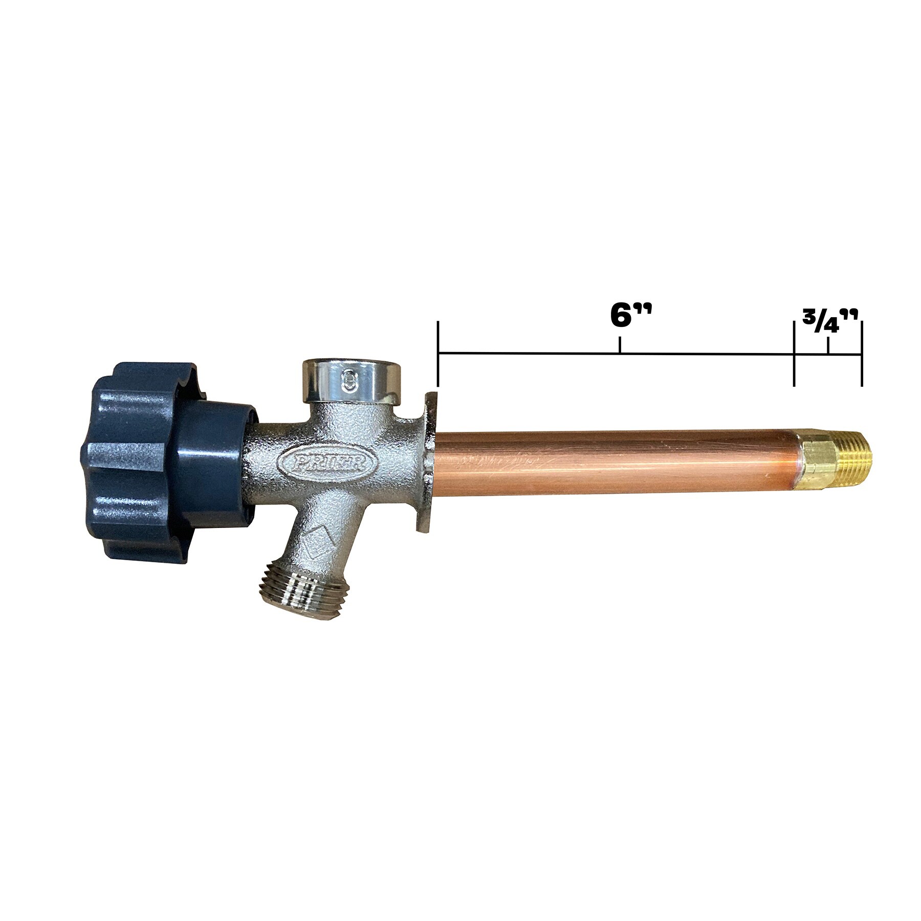 Prier Products Diamond 6-in L x 1/2-in Copper sweat/MIP Brass Anti