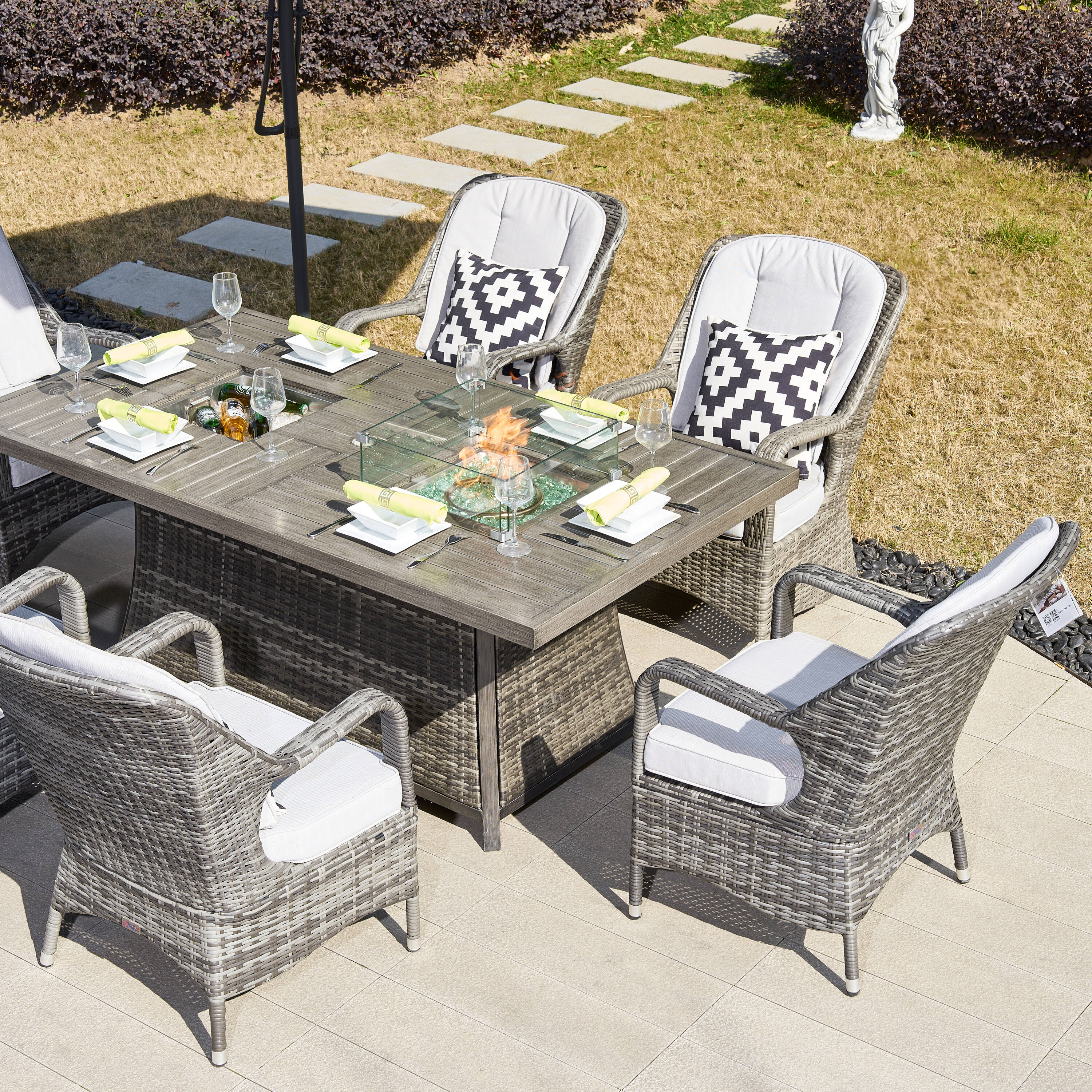 Direct Wicker DWG-1106FI-GR Patio-Dining-Sets - View #8
