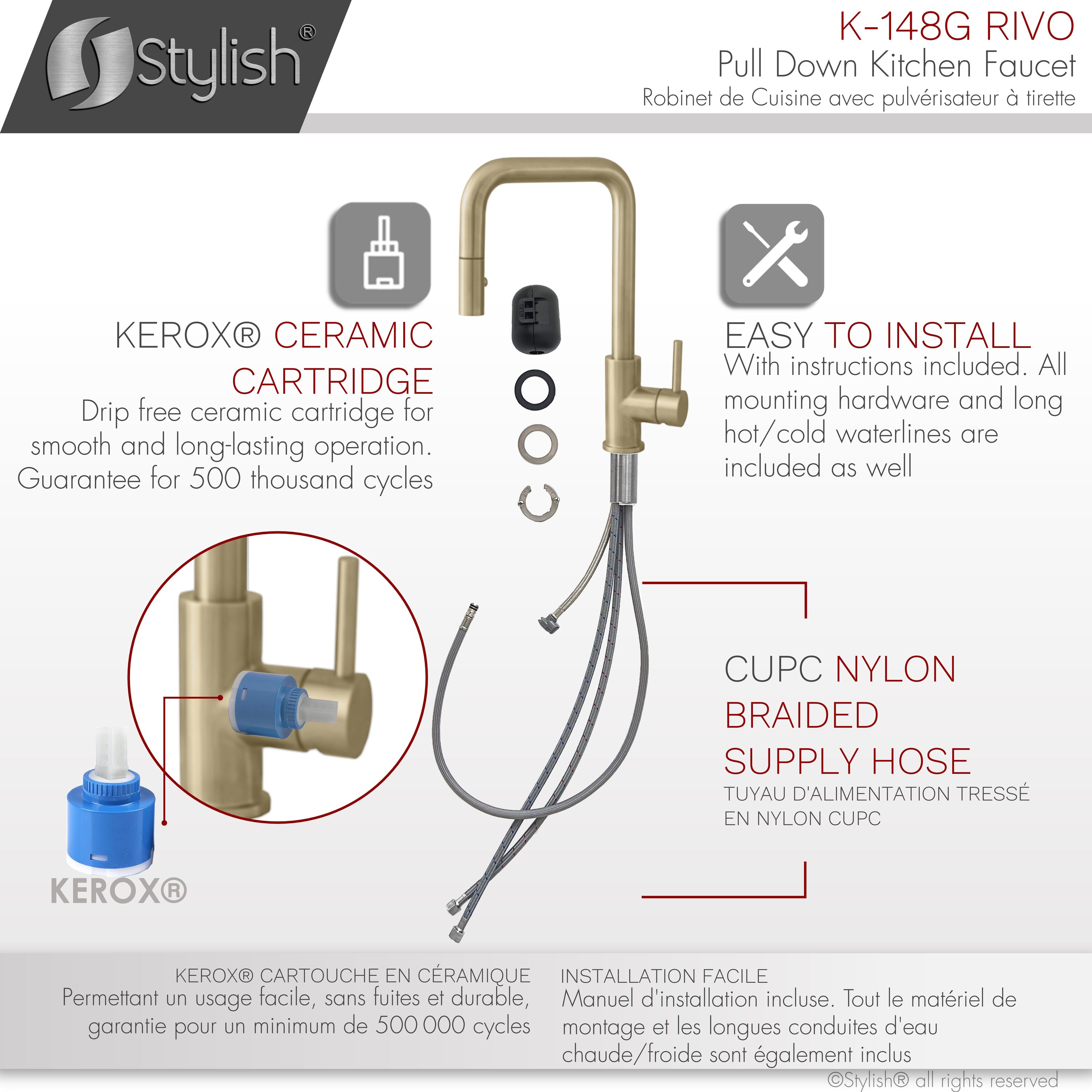 Stylish K-148G Kitchen-Faucets - View #10