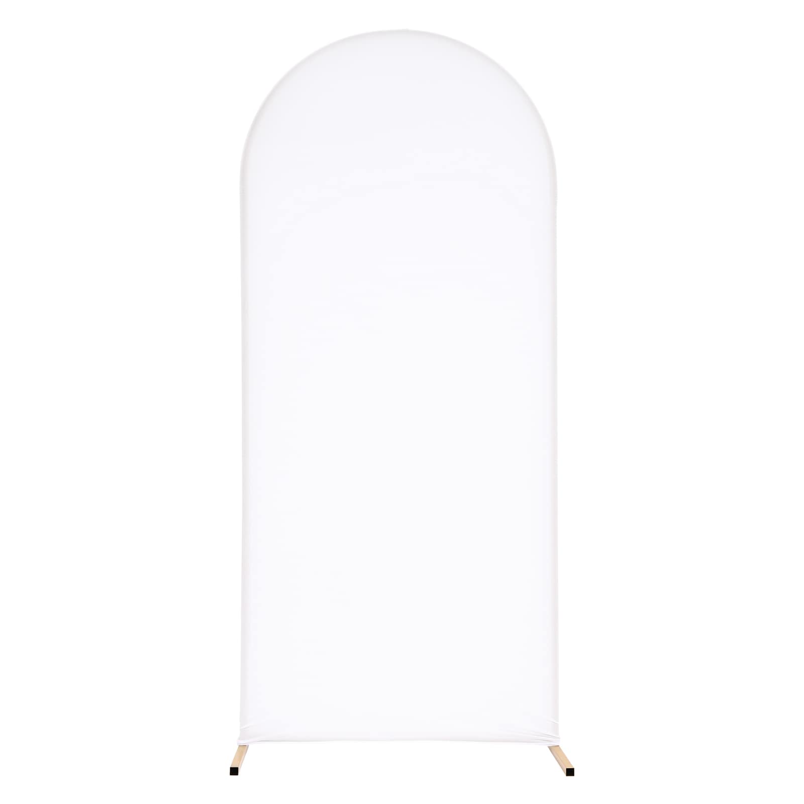 CNCEST YLJHKT-002500 2.62-ft W x 5.91-ft H Arched White Background with Gold Arch Steel Garden Arbor
