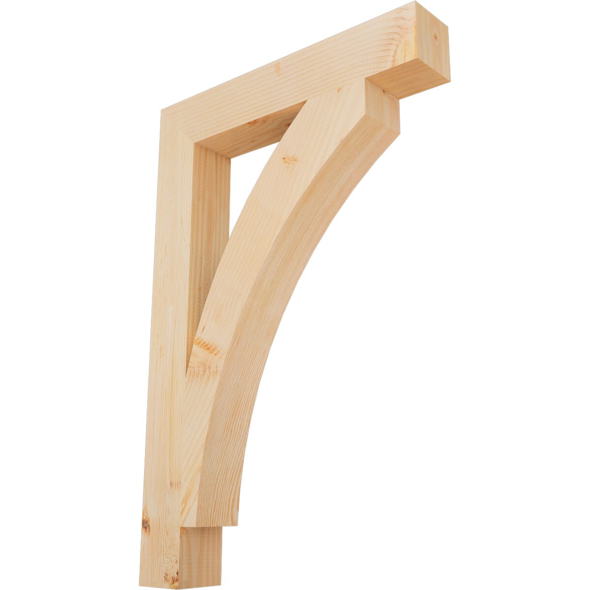 Ekena Millwork BKT04X24X36THR05SDF Thorton block smooth 3-1/2-in x 24-in x 36-in Douglas fir Brown Wood Standard bracket