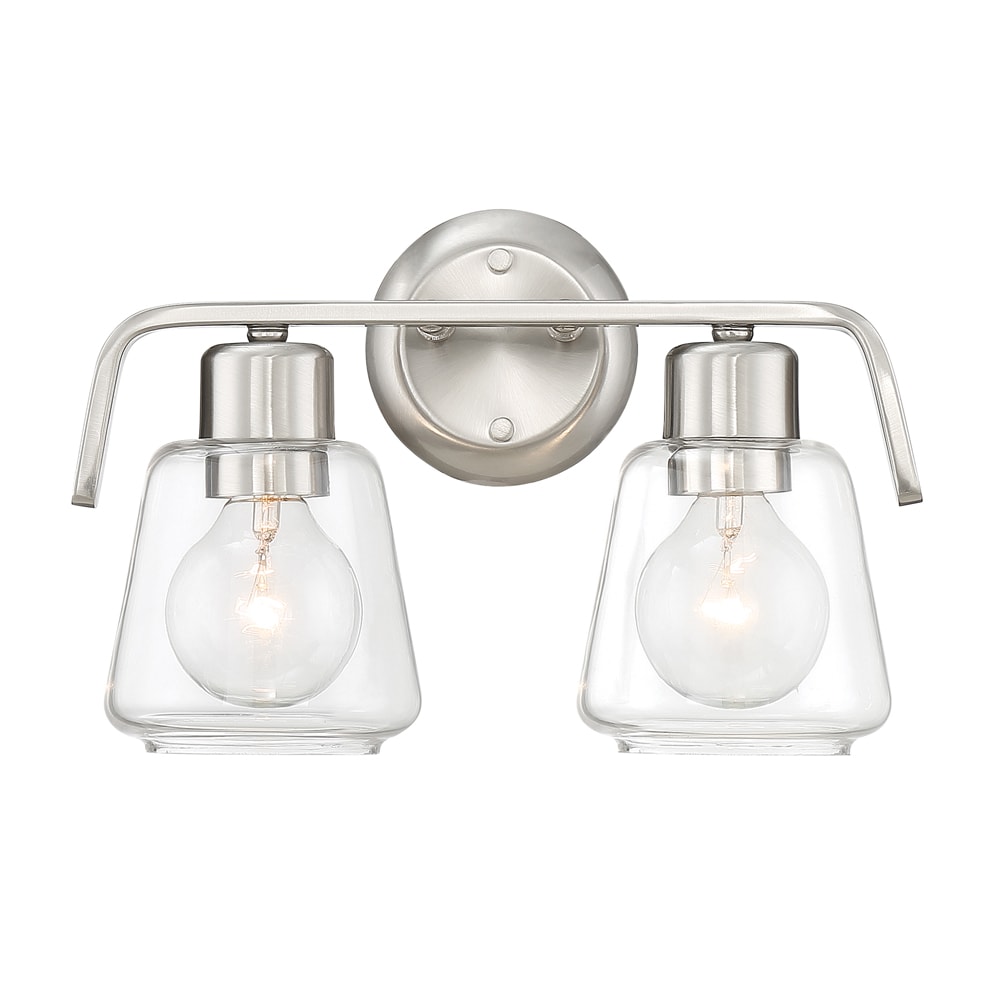 Designers Fountain 96202-SP Riley 13.75-in 2-Light Satin Platinum Modern/Contemporary Vanity Light Bar