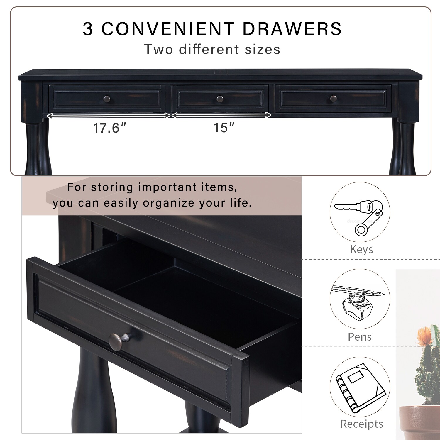 ModernLuxe WF314993AAB Console-Sofa-Tables - View #6